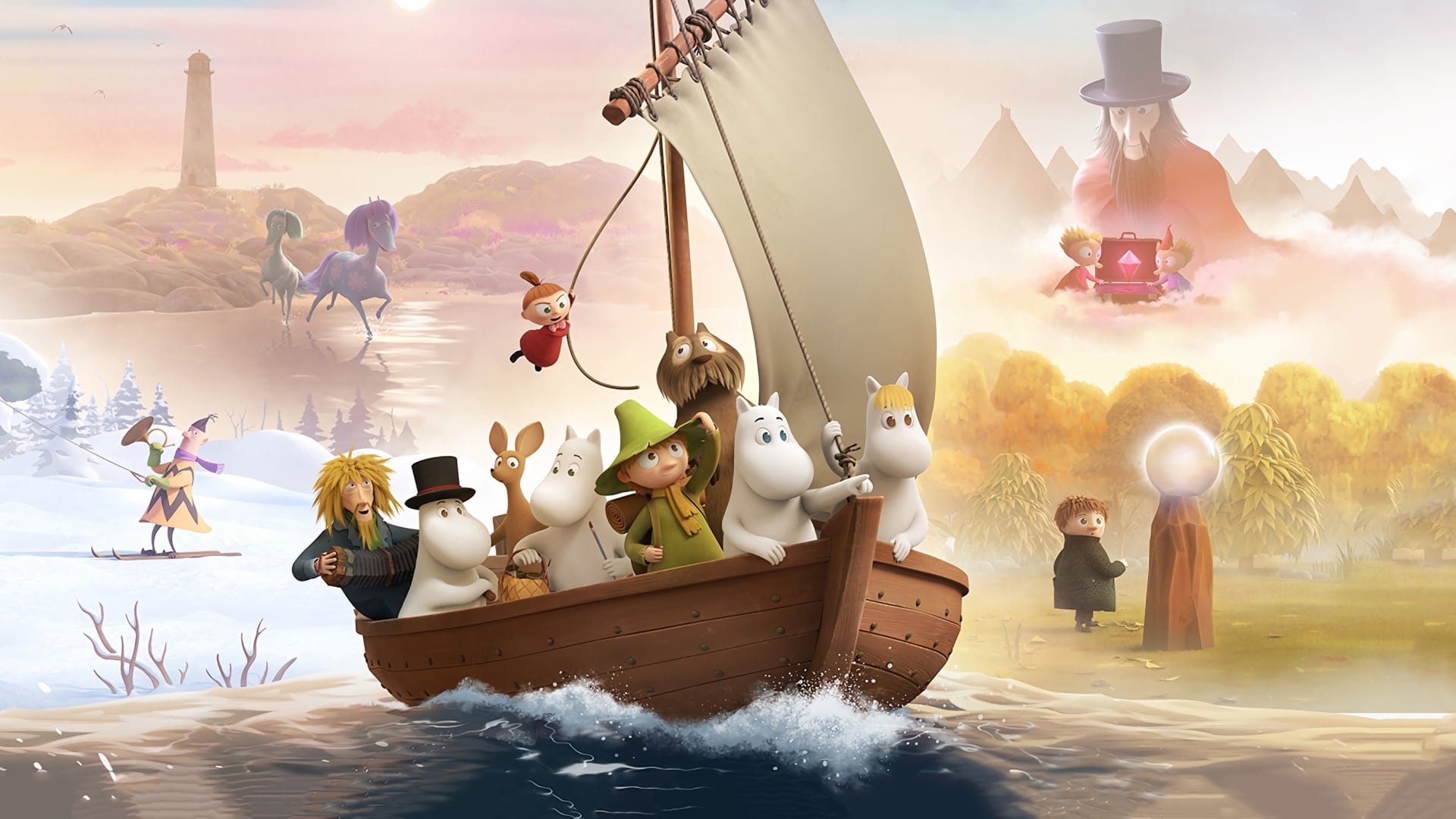 Moominvalley TV series, Database TMDB, Magical backdrops, Cinematic Moomin adventure, 1920x1080 Full HD Desktop