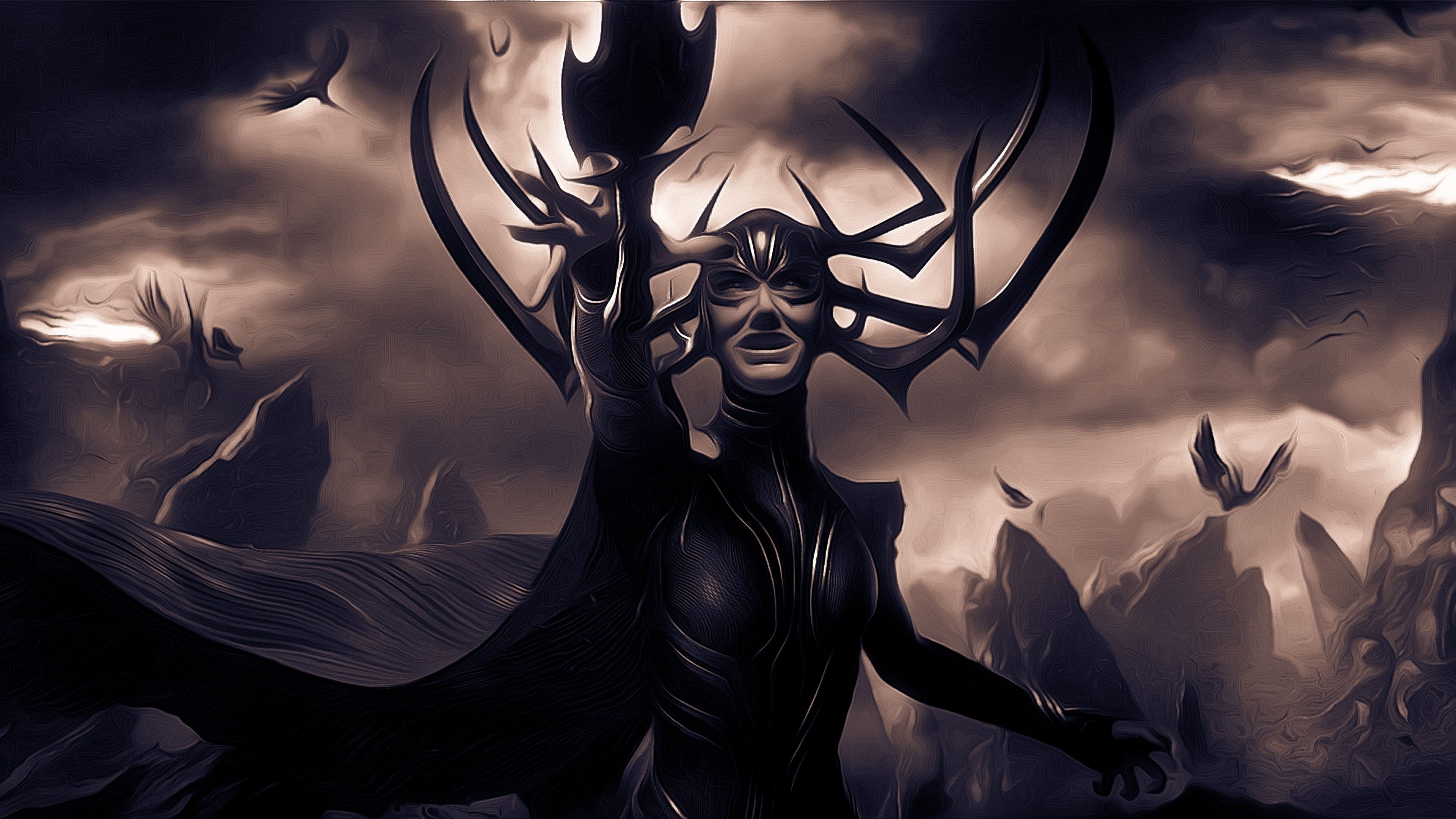 Hela, Movies, Marvel, Artwork, 3840x2160 4K Desktop