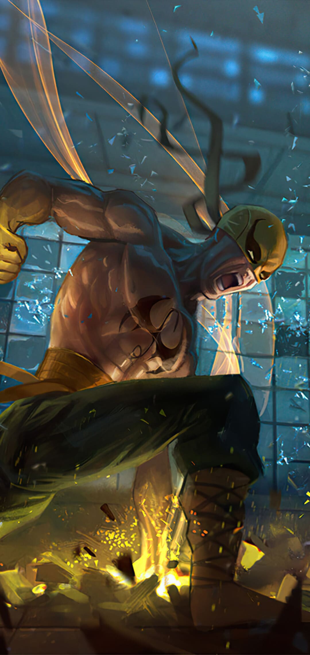 Iron Fist Comics, K'un-Lun warrior, Masters of martial arts, Danny Rand, 1080x2280 HD Phone