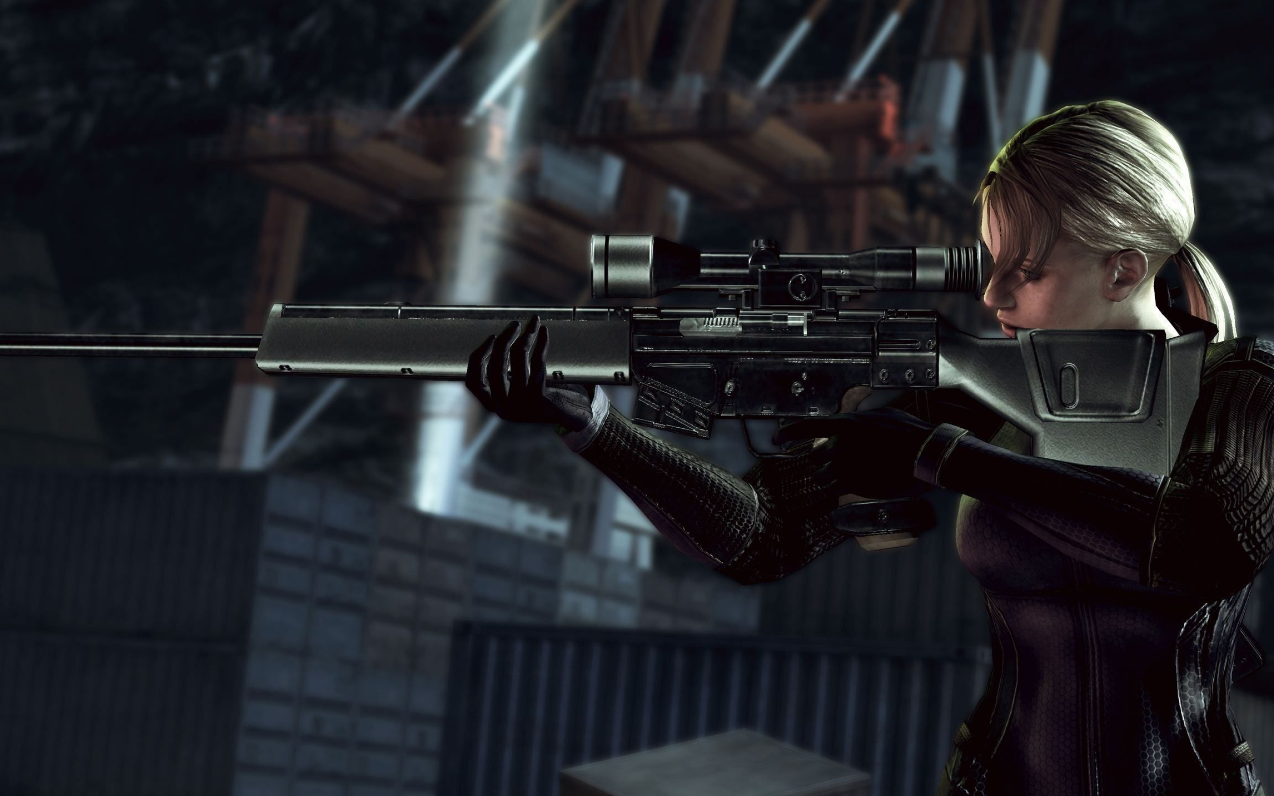 Jill Valentine, PSG1 sniper rifle, Resident Evil 5, HD Desktop wallpaper