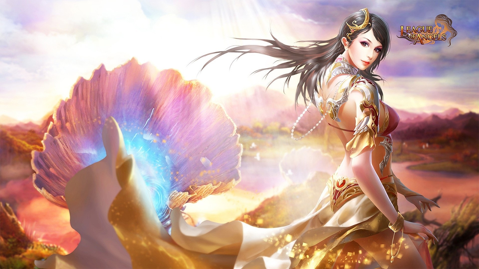 League of Angels (Gaming), Aoede yellow orange girl, Dress woman, League HD wallpaper, 1920x1080 Full HD Desktop