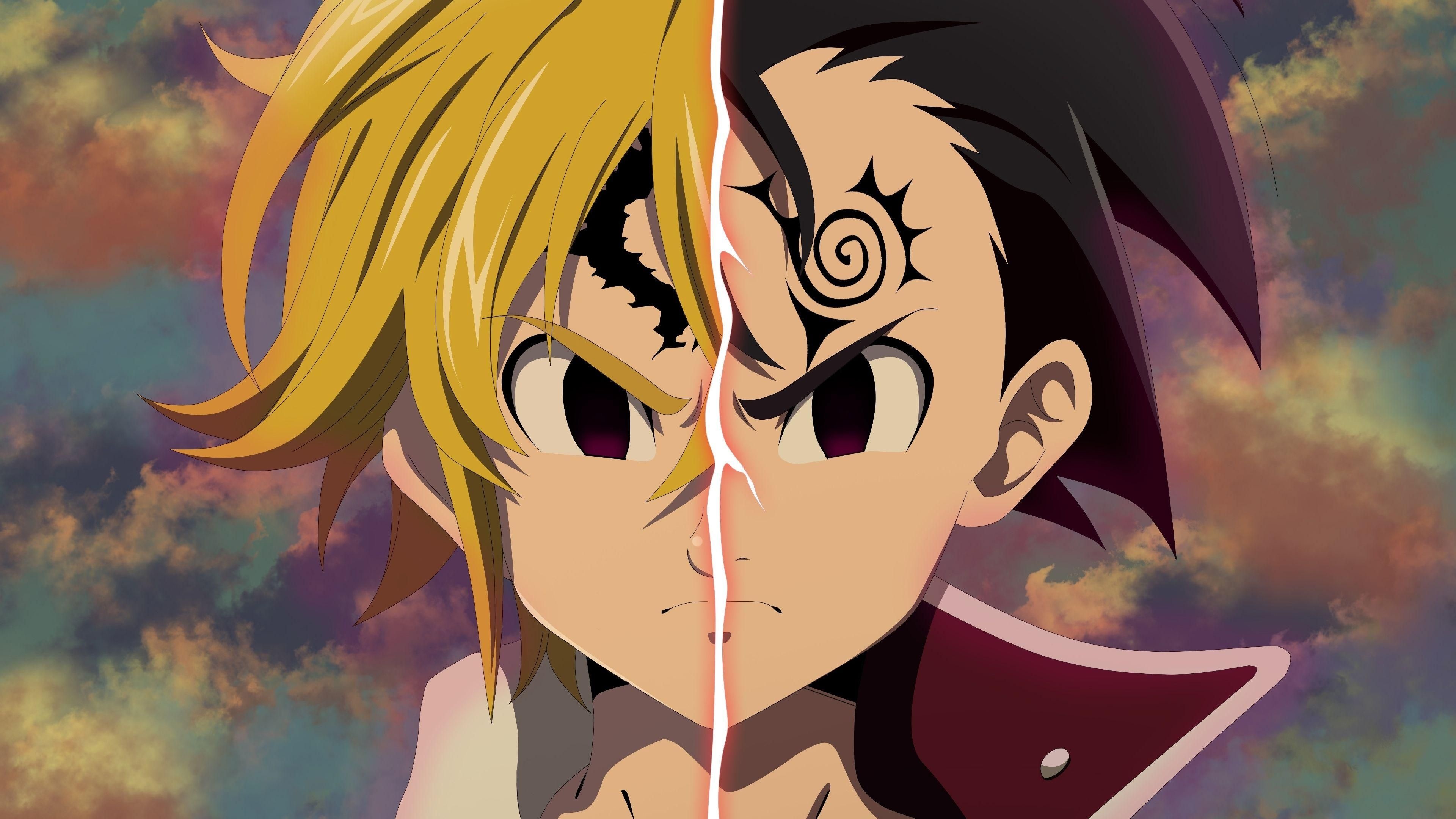 Meliodas, Zeldris, Demon clan, Seven deadly sins, 3840x2160 4K Desktop