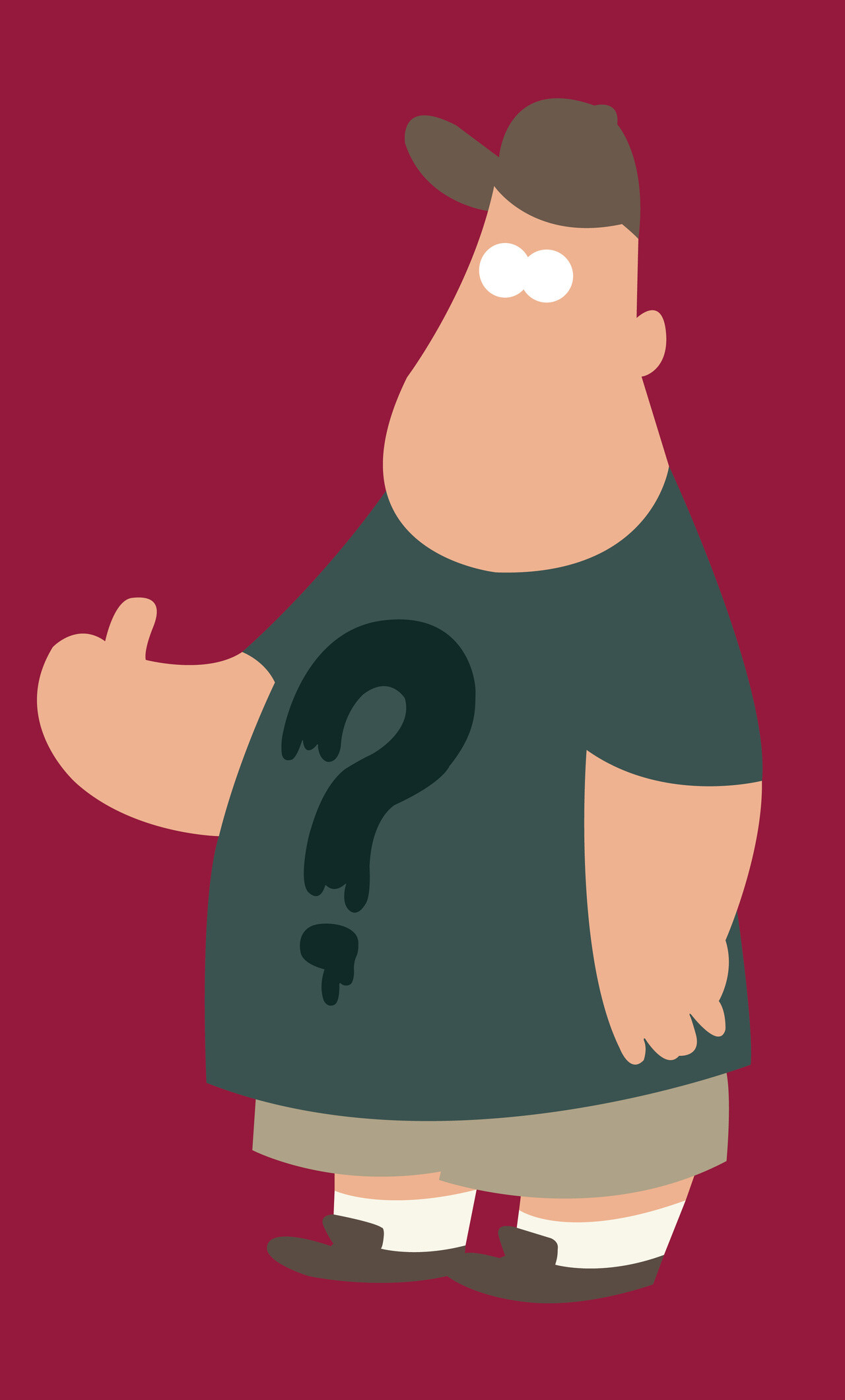 Soos in minimalistic style, Gravity Falls character, High definition images, 1280x2120 HD Phone