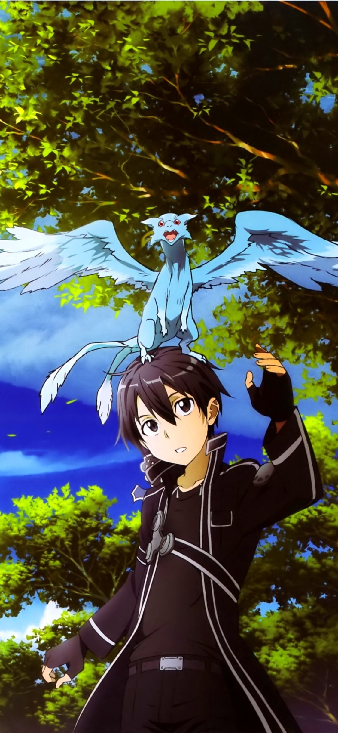 Kirito, Sword Art Online, Animated series, Virtual reality adventures, 1130x2440 HD Phone