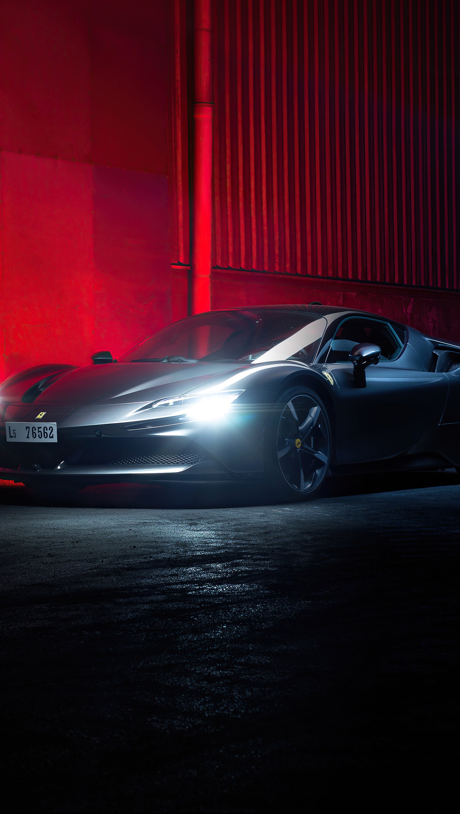 Ferrari SF90, Wallpaper 5k Ultra HD, Automotive excellence, Striking design, 1930x3420 HD Phone