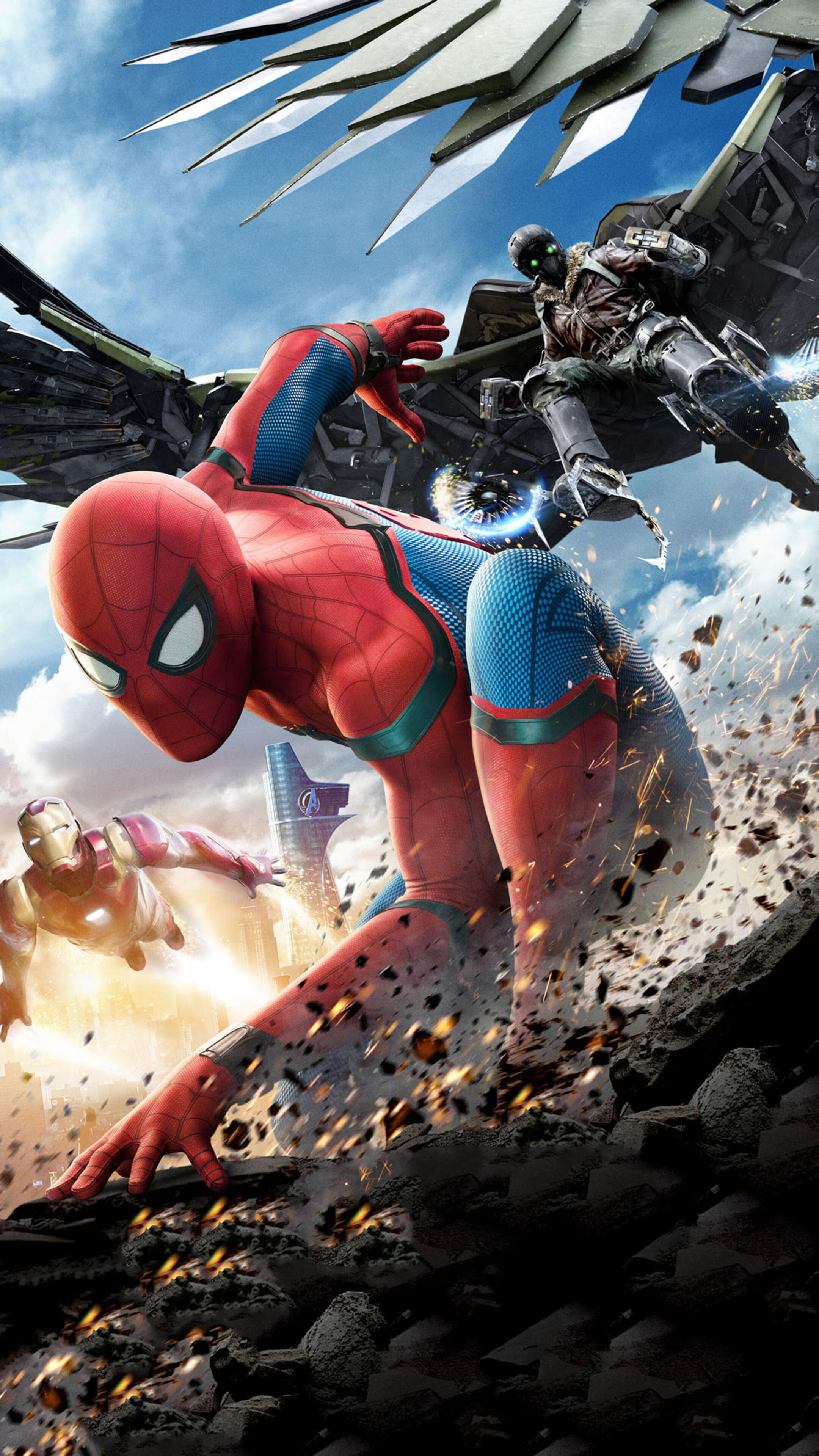 Iron Man, Spider-Man: Homecoming Wallpaper, 2160x3840 4K Phone