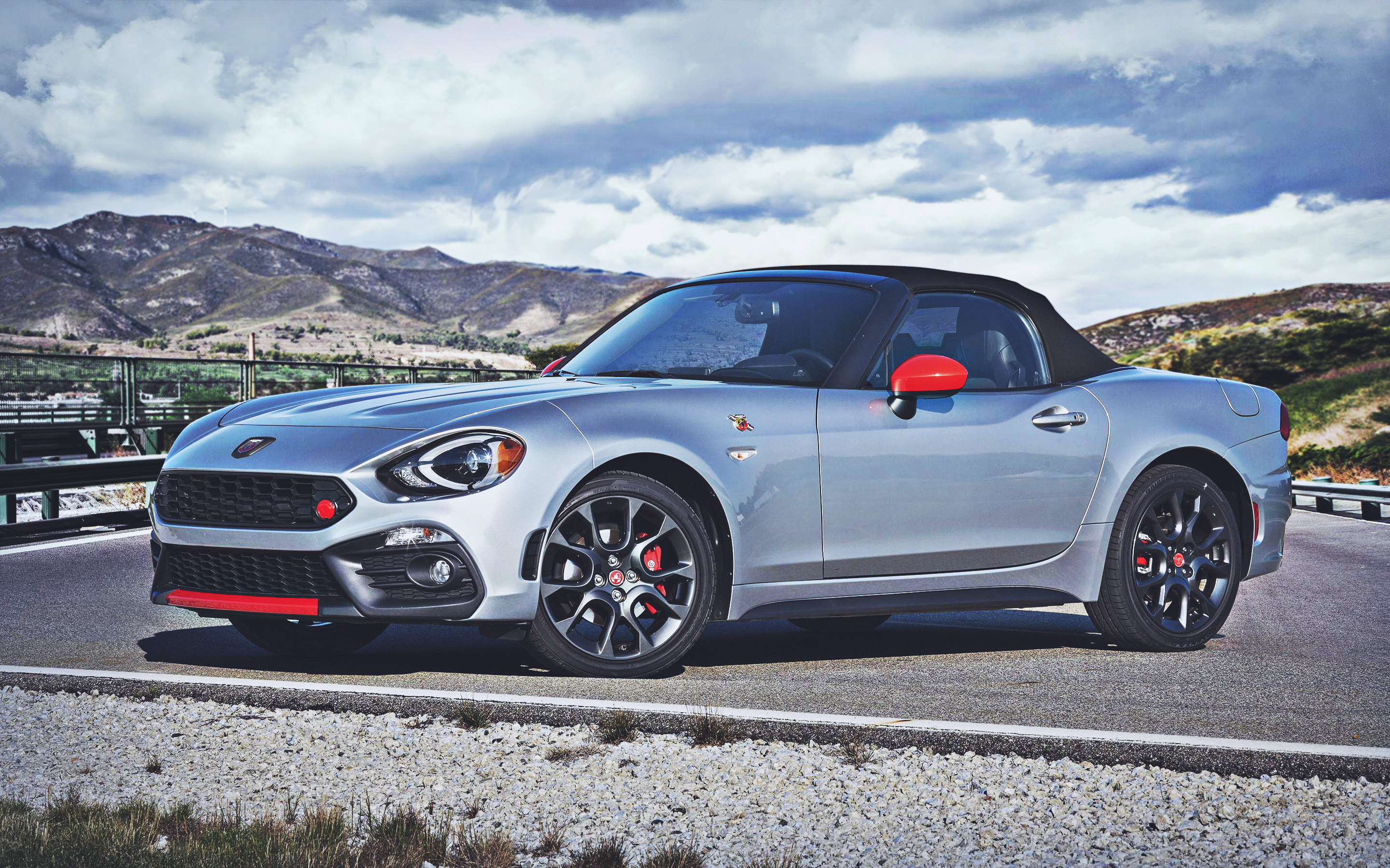 Fiat 124 Spider, Abarth roadster, Tuning Veleno, Italian cars, 2880x1800 HD Desktop