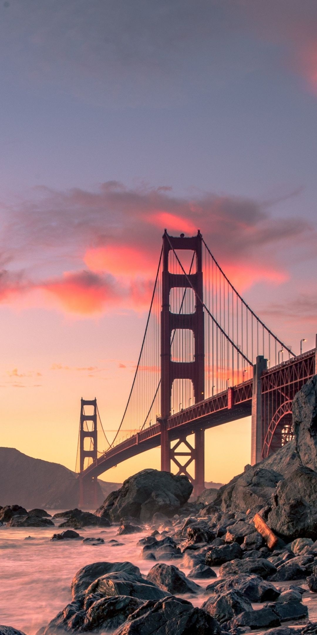 San Francisco Travels, Sunset bridge, Architecture wallpaper, City photography, 1080x2160 HD Phone