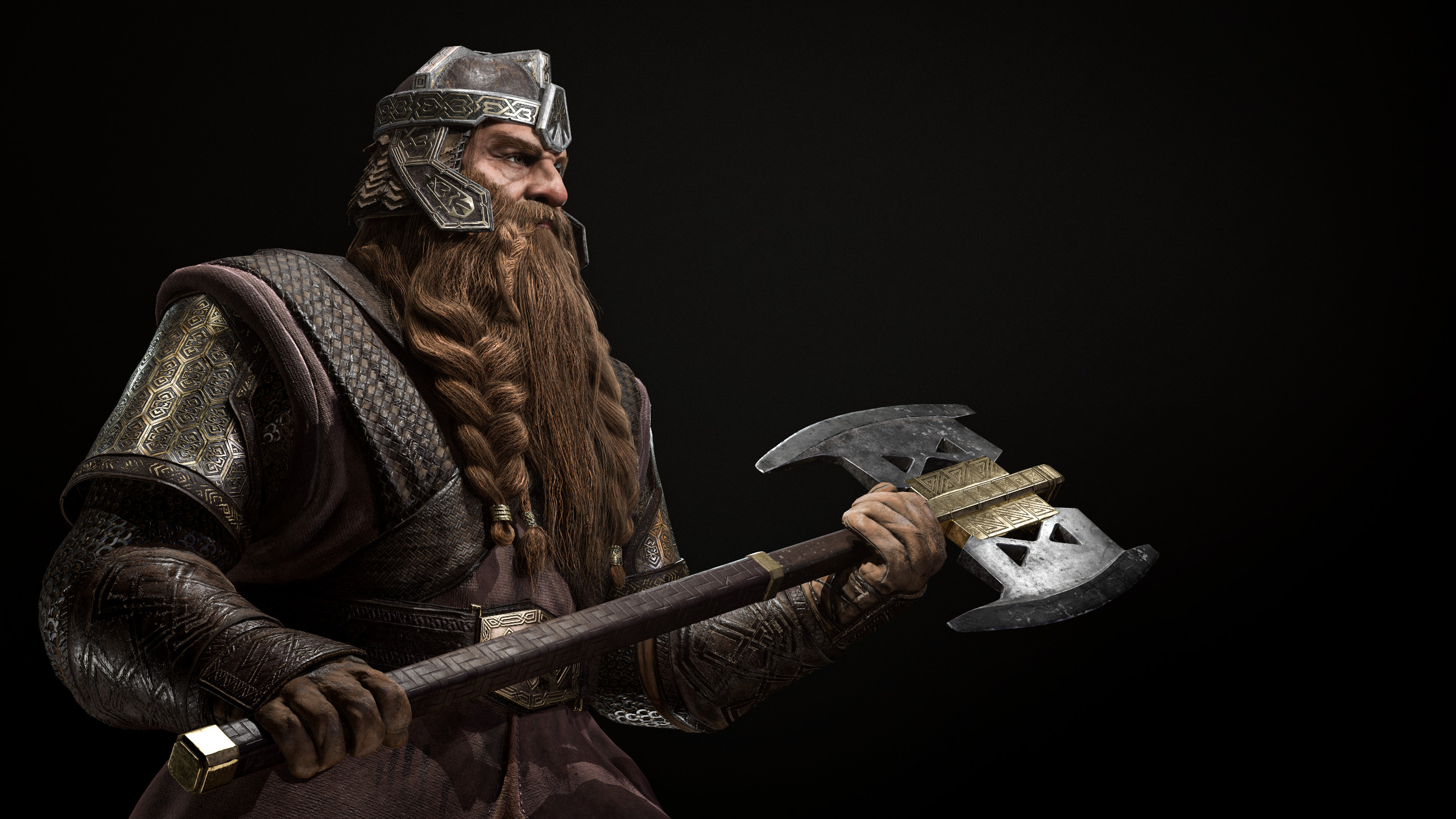 Gimli, Rudo Turiak, Lord of the Rings, 2560x1440 HD Desktop