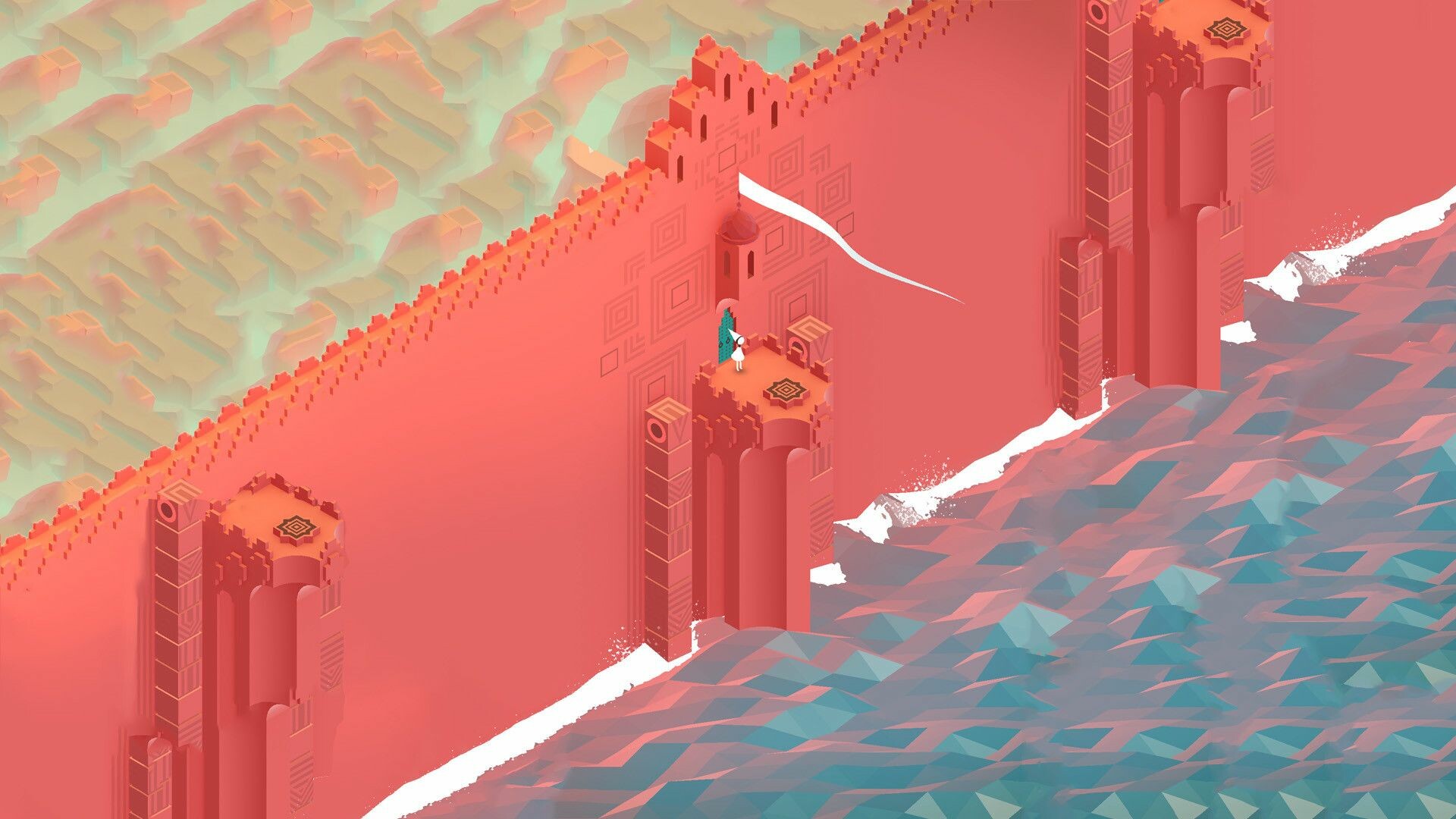 Monument Valley, Enigmatic landscapes, Mind-bending puzzles, Mesmerizing gaming experience, 1920x1080 Full HD Desktop
