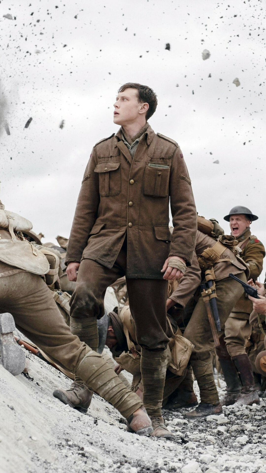 1917, Dramatic still, Emotional impact, WWI film, 1080x1920 Full HD Phone