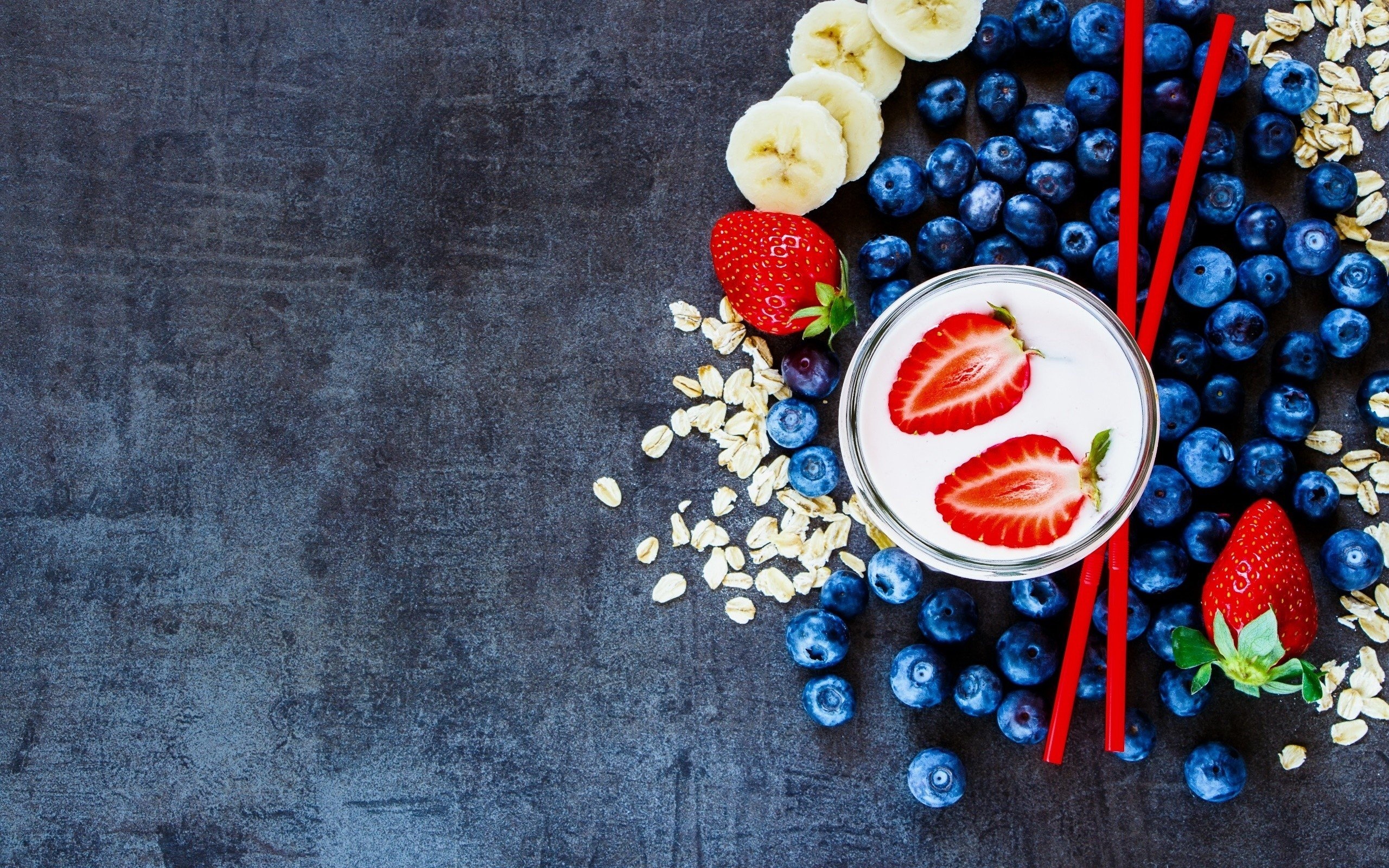 Texture of fruits, Bursting with flavors, Blueberry and strawberry goodness, Vibrant and colorful, 2560x1600 HD Desktop