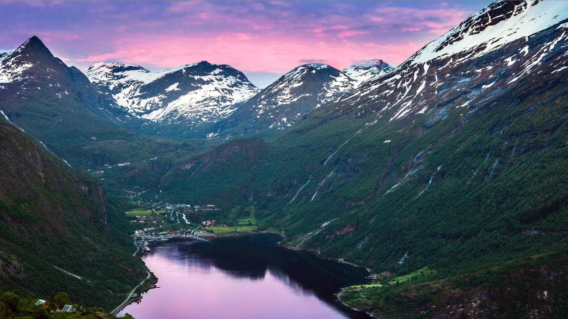 Norwegian fjords, Mountainside river, Skyline view, Majestic scenery, 1920x1080 Full HD Desktop