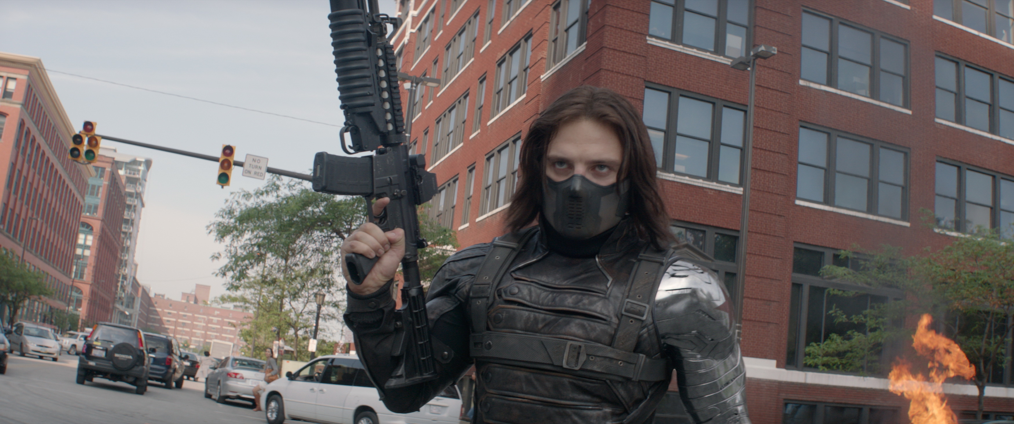 Winter Soldier, Sebastian Stan, HD wallpaper, 3500x1470 Dual Screen Desktop