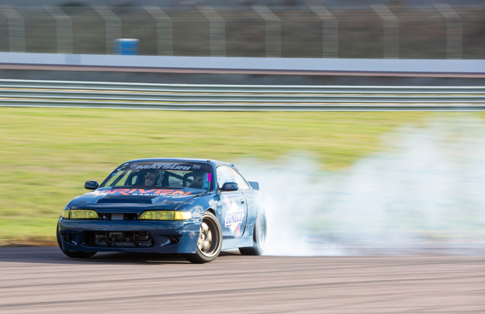 Nissan Silvia S14, drifting tire smoke, Matsuri windshield banner, HD Desktop wallpaper