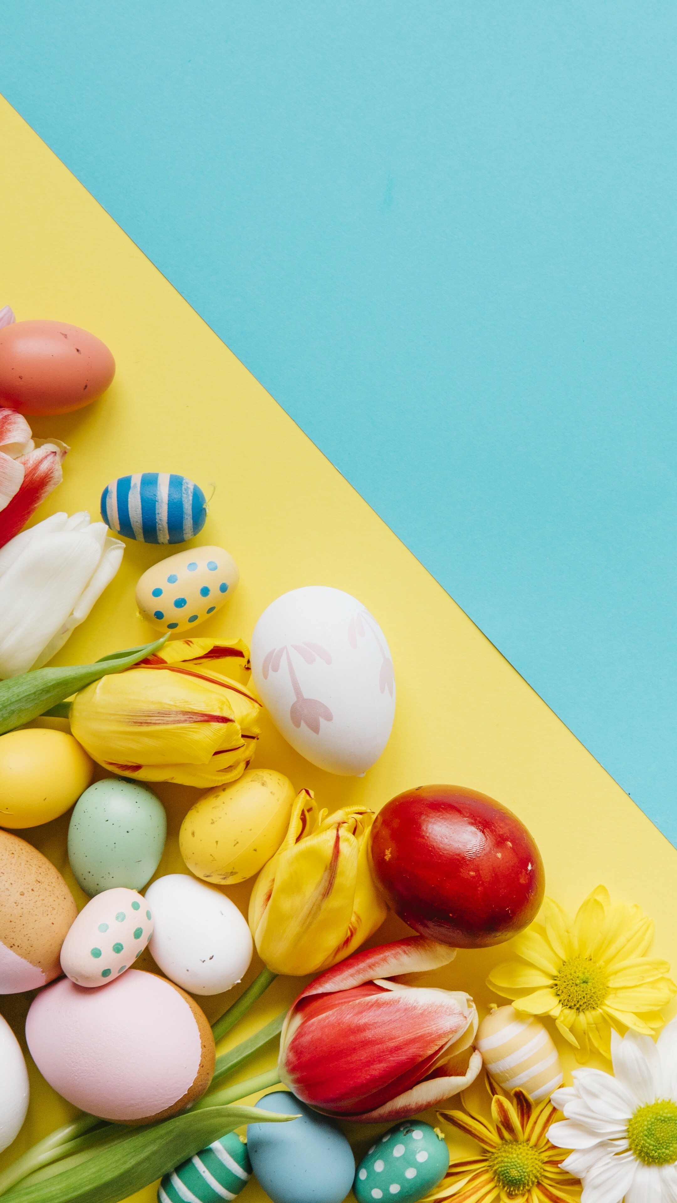 Vibrant Easter eggs, 5K resolution wallpaper, Beautiful colors, Festive holiday, 2160x3840 4K Phone