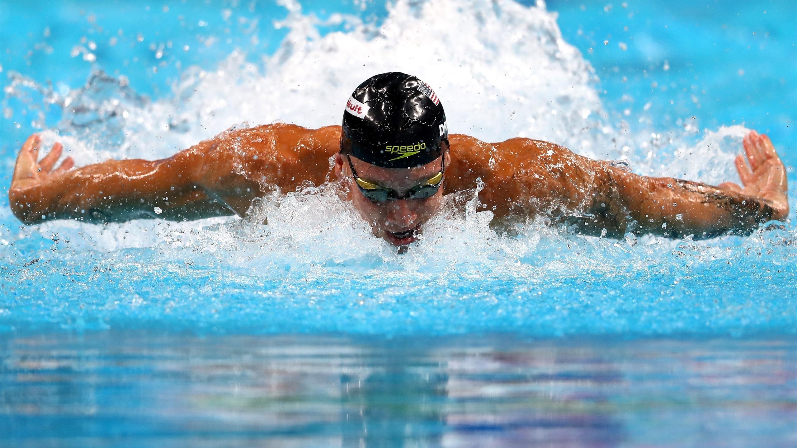 Butterfly stroke, Sports, Caeleb Dressel, Eurosoprt, 2560x1440 HD Desktop