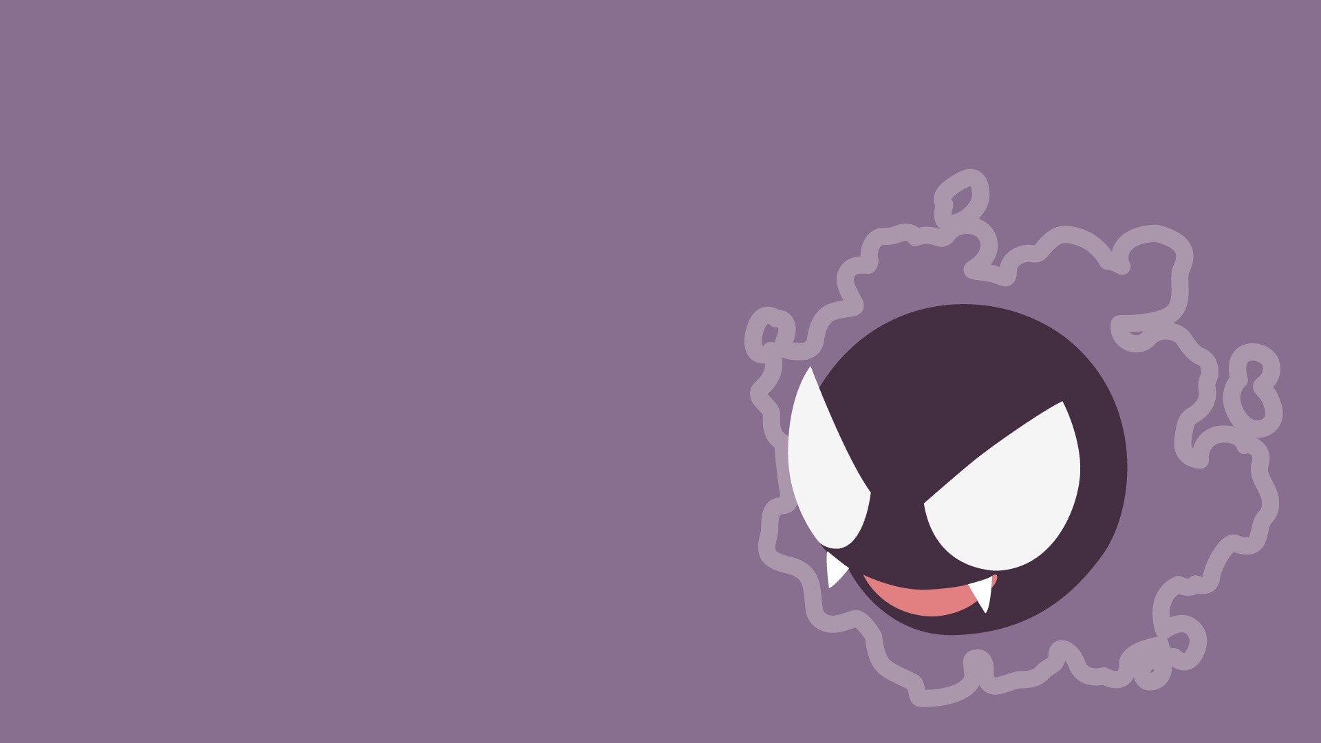 Manual resize, Minimalism, Pokmon, Gastly, 1920x1080 Full HD Desktop