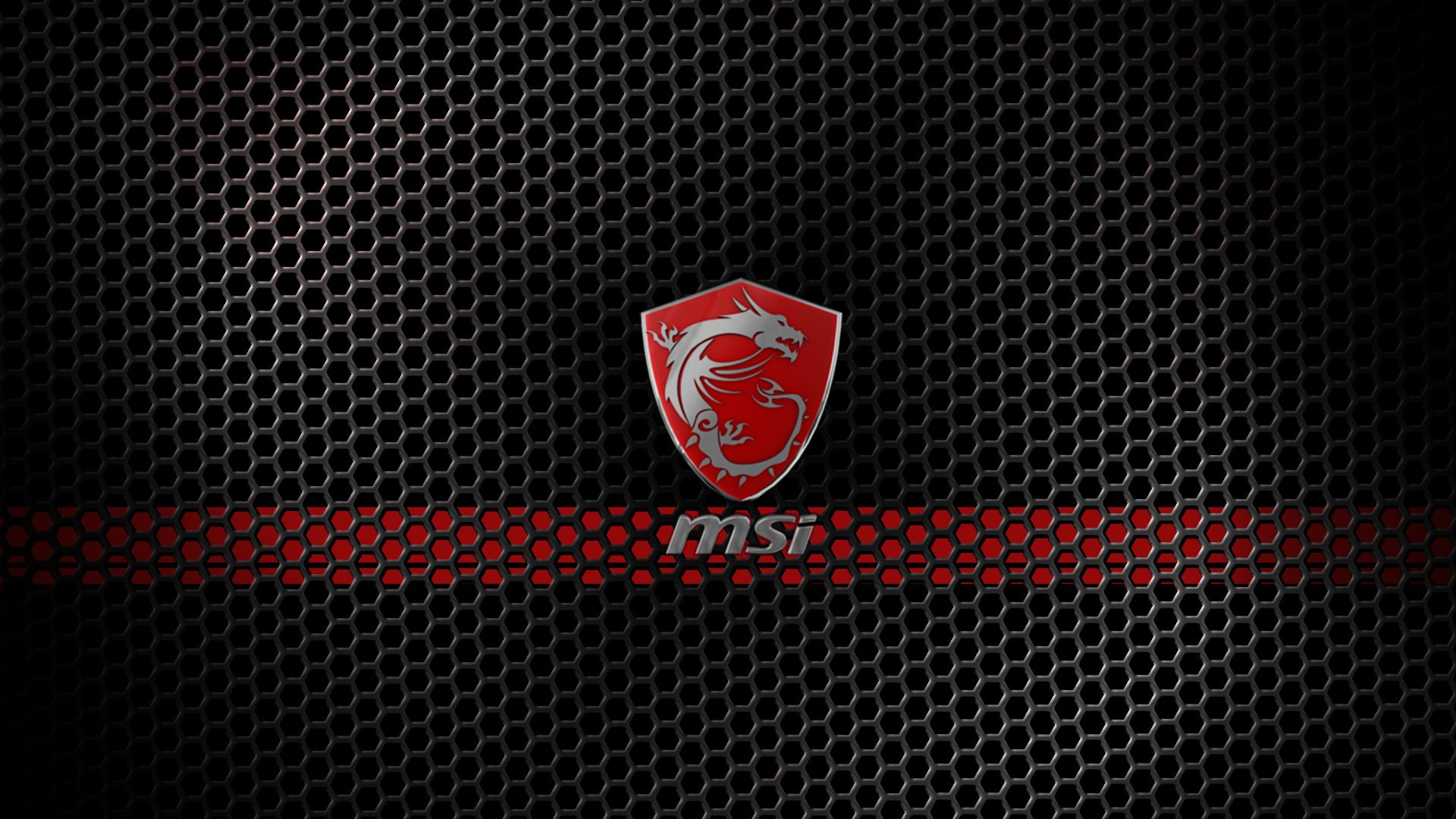 MSI Gaming dragon shield, msi, hexagonal metal mesh grille, Full HD Desktop wallpaper