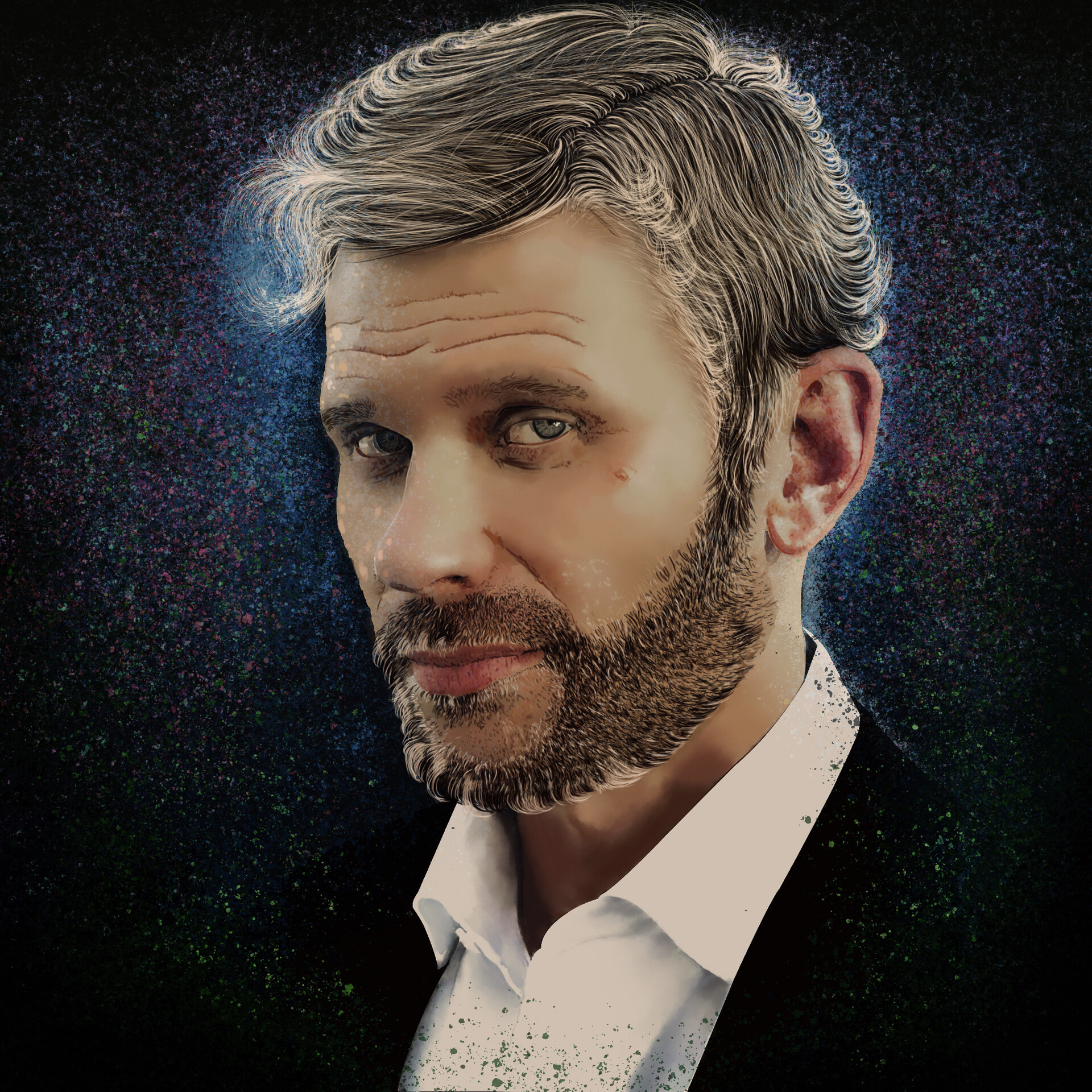 Mark Pellegrino, Lucifer fan art, Intriguing portrayal, Captivating performance, 1920x1920 HD Phone
