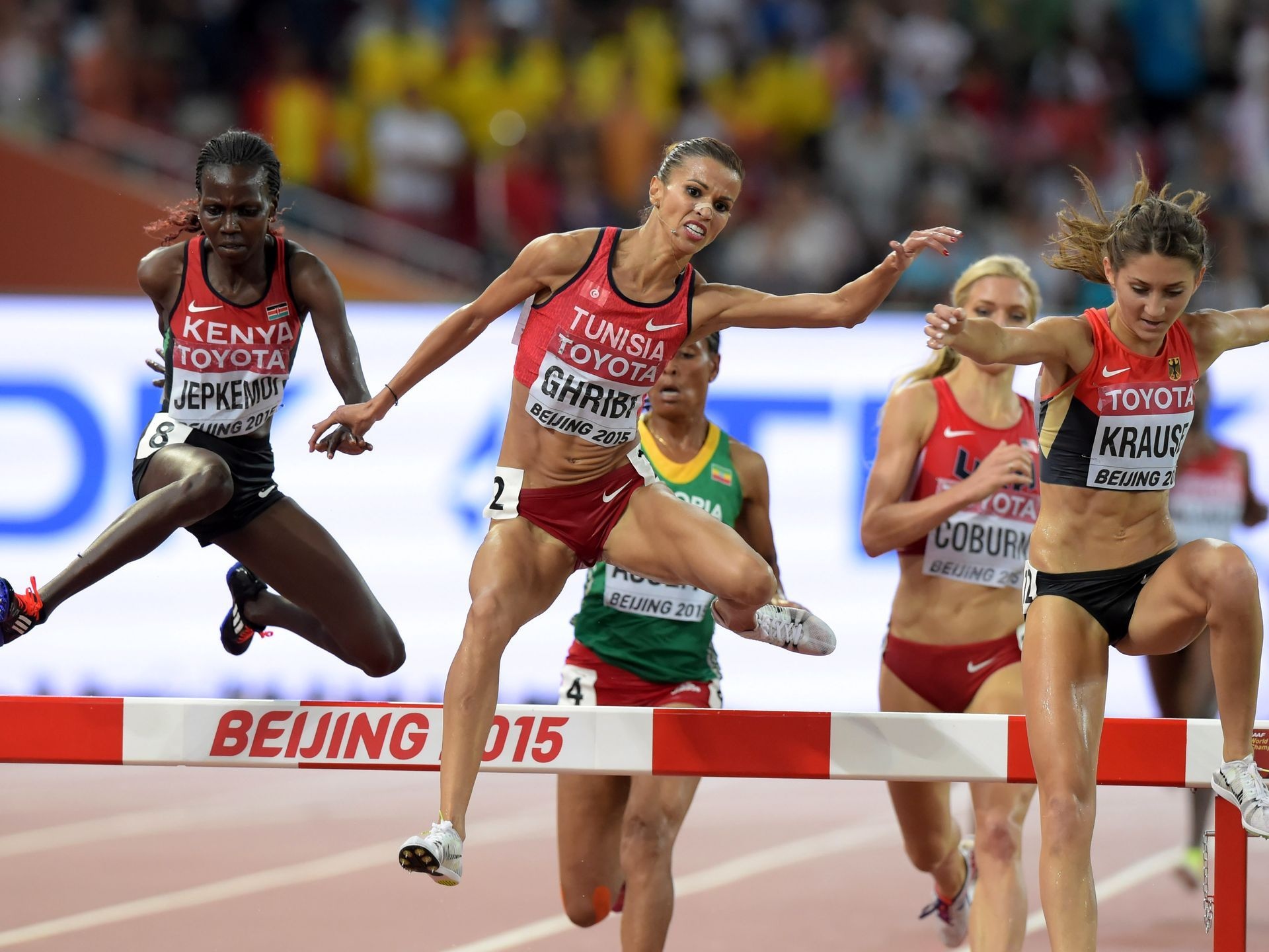 Hyvin Jepkemoi, 2015 World Track and Field Championships, USA Today Sports spotlight, Steeplechase excellence, 1920x1440 HD Desktop
