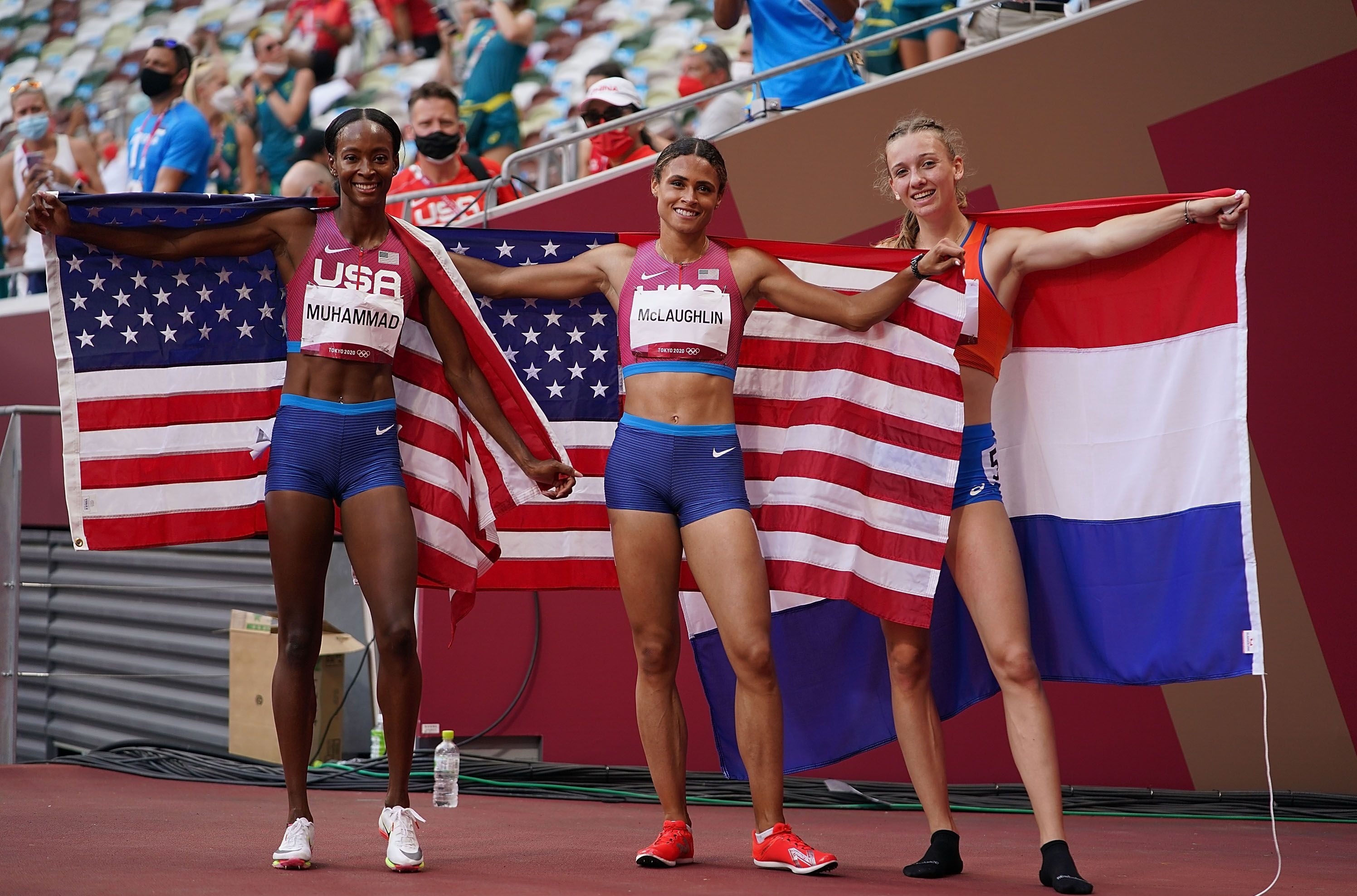 Sydney McLaughlin and Femke Bol, Dalilah Muhammad Wallpaper, 3000x1980 HD Desktop