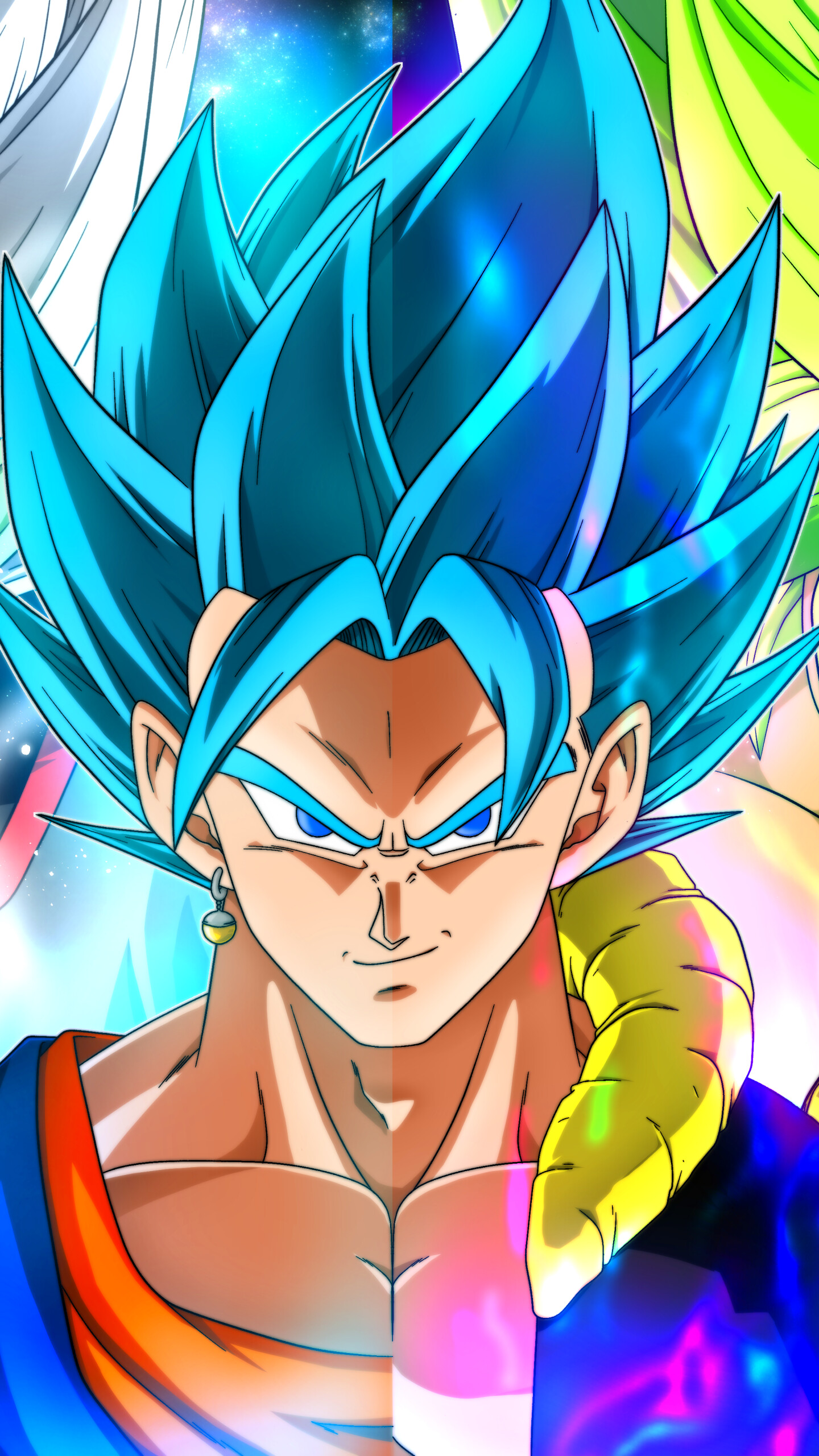 Anime character, Crossover episode, Fusion warrior, Gogeta, 1440x2560 HD Phone