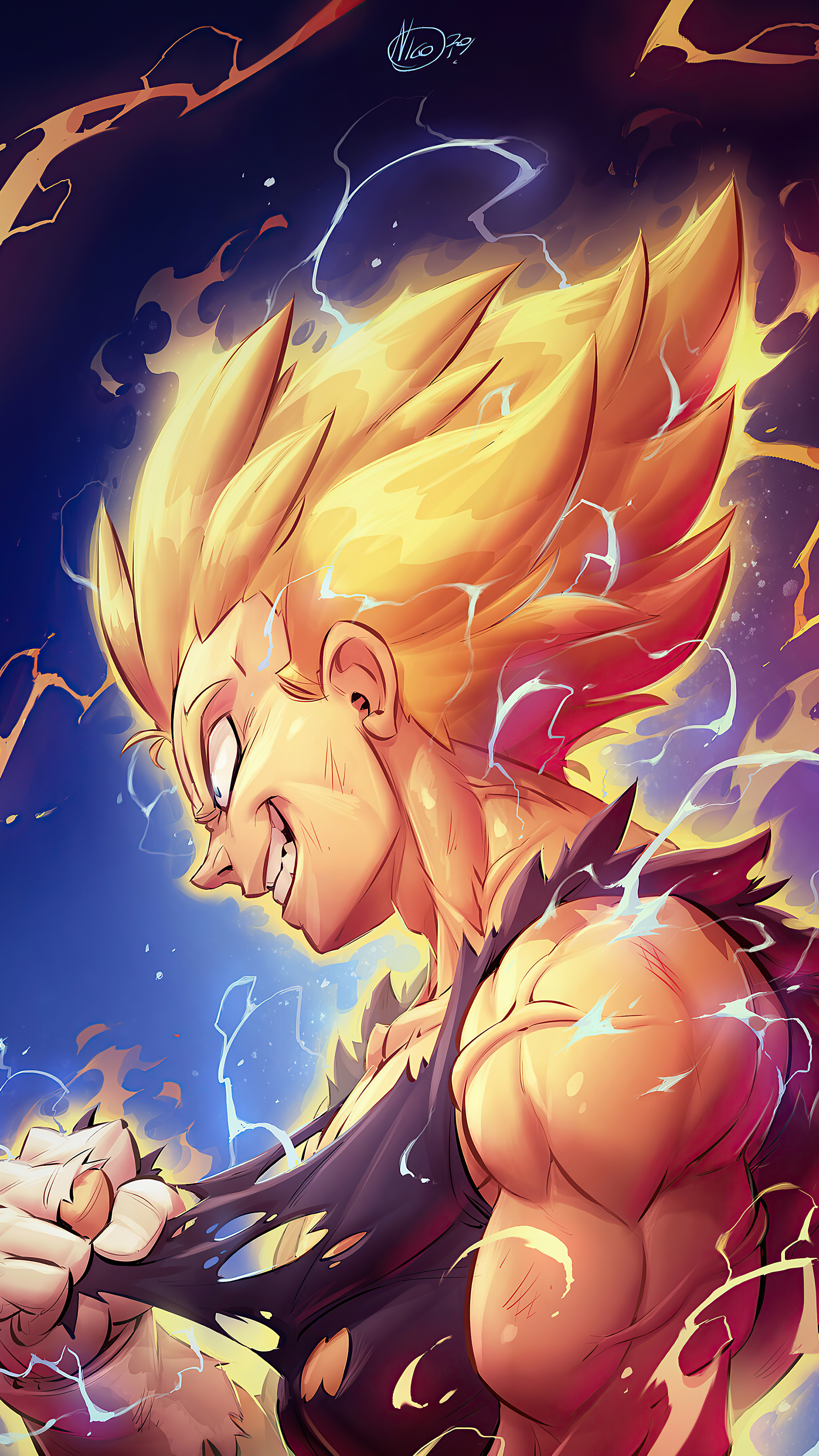 Majin Vegeta, Xperia X XZ Z5, Premium 4K imagery, Anime perfection, 2160x3840 4K Phone