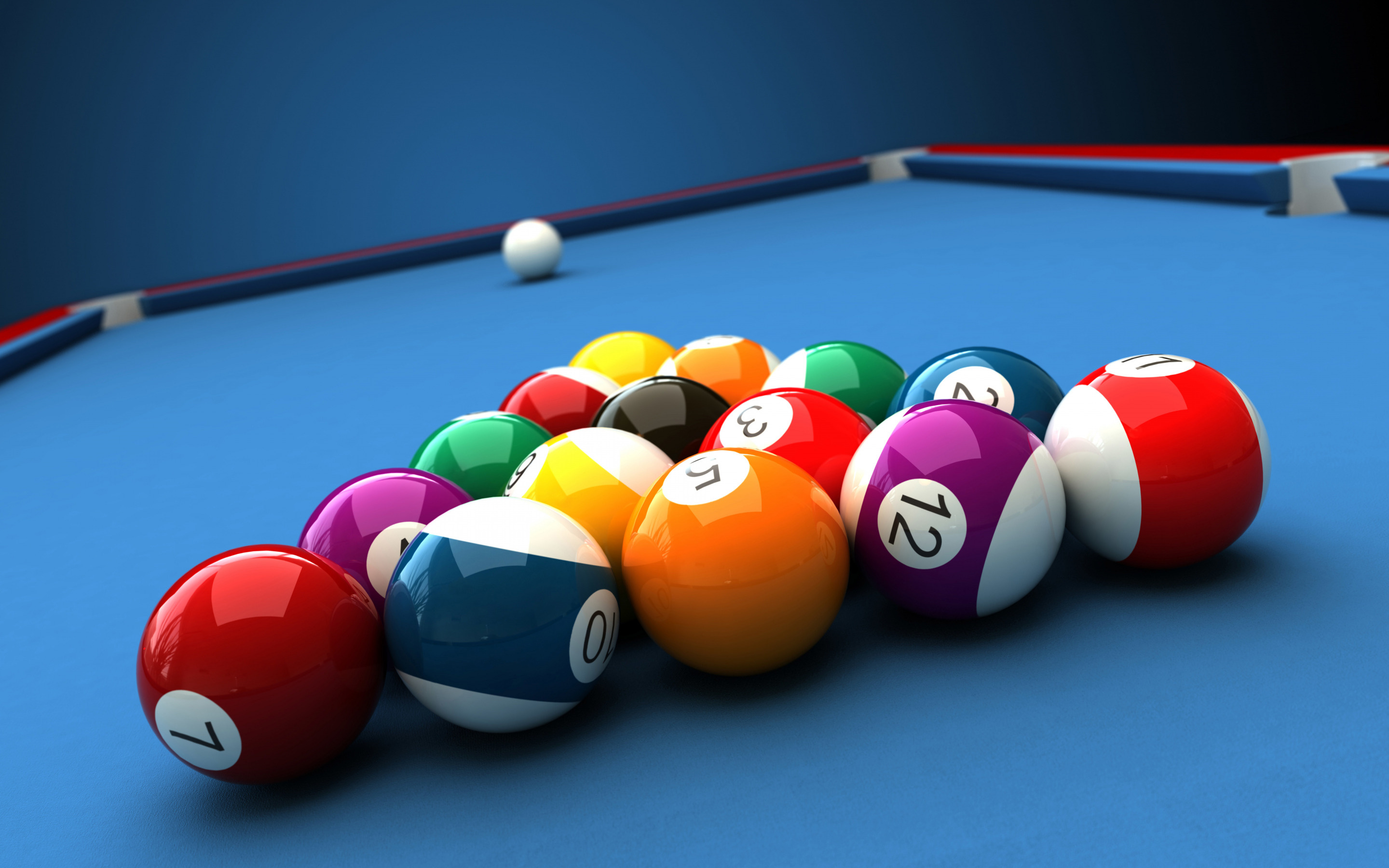 Billiards, White abstraction, Table balls, 2880x1800 HD Desktop