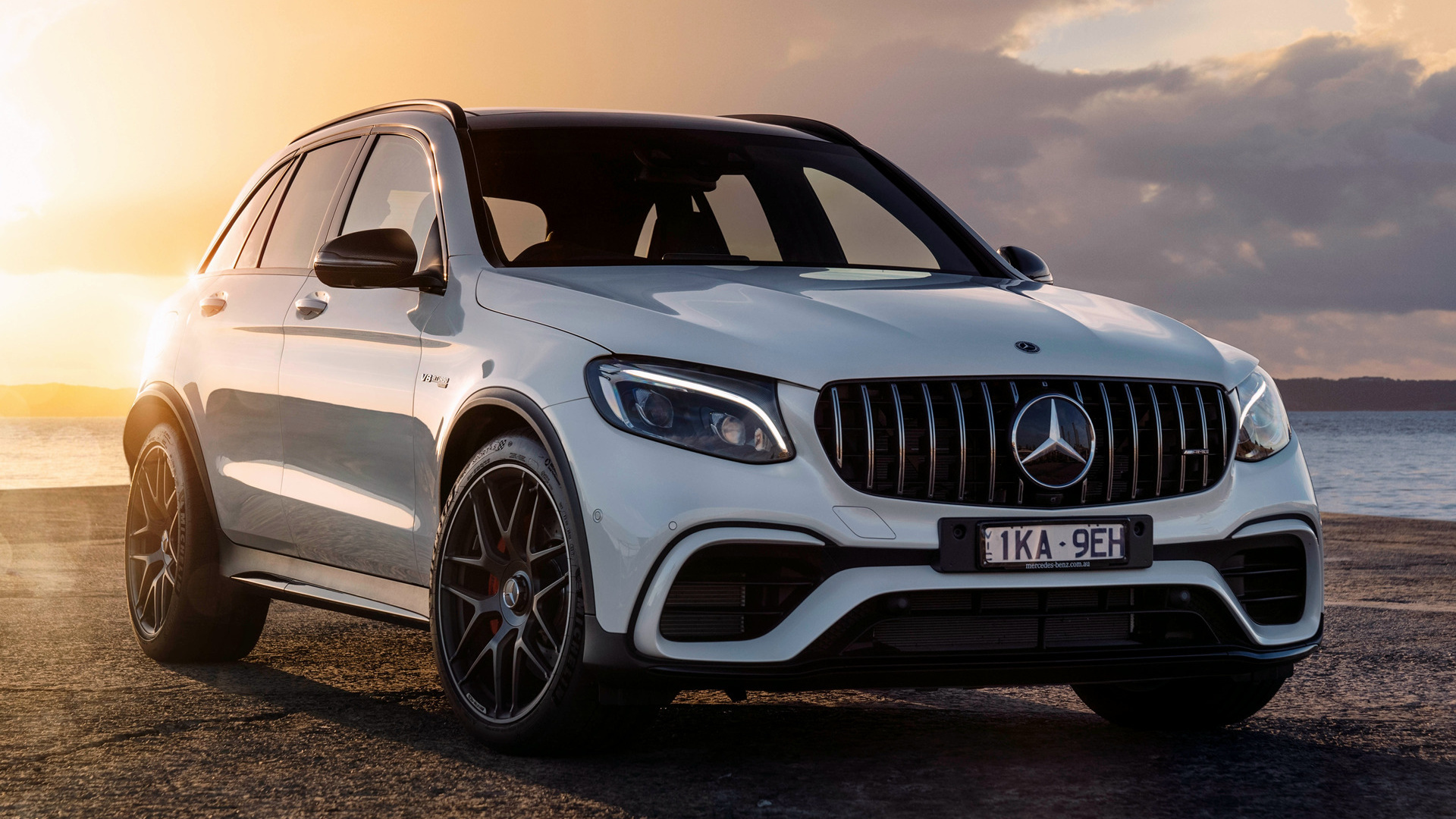 Mercedes-Benz GLC, AMG masterpiece, Powerful performance, Stunning visuals, 1920x1080 Full HD Desktop