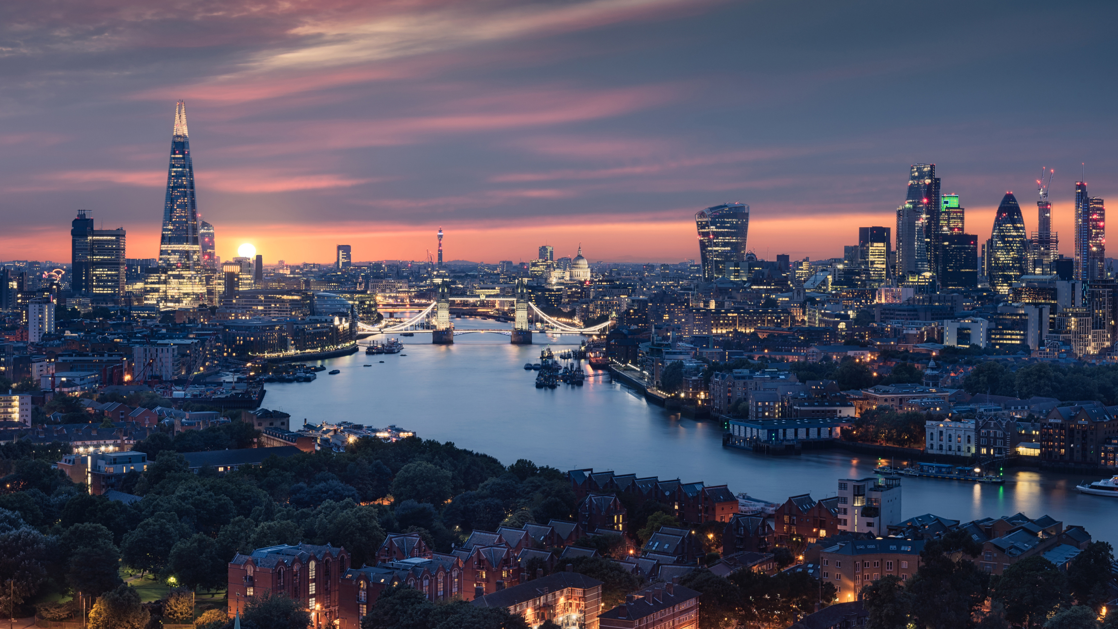 London Skyline, Travels, London city desktop wallpapers, 4K, 3840x2160 4K Desktop