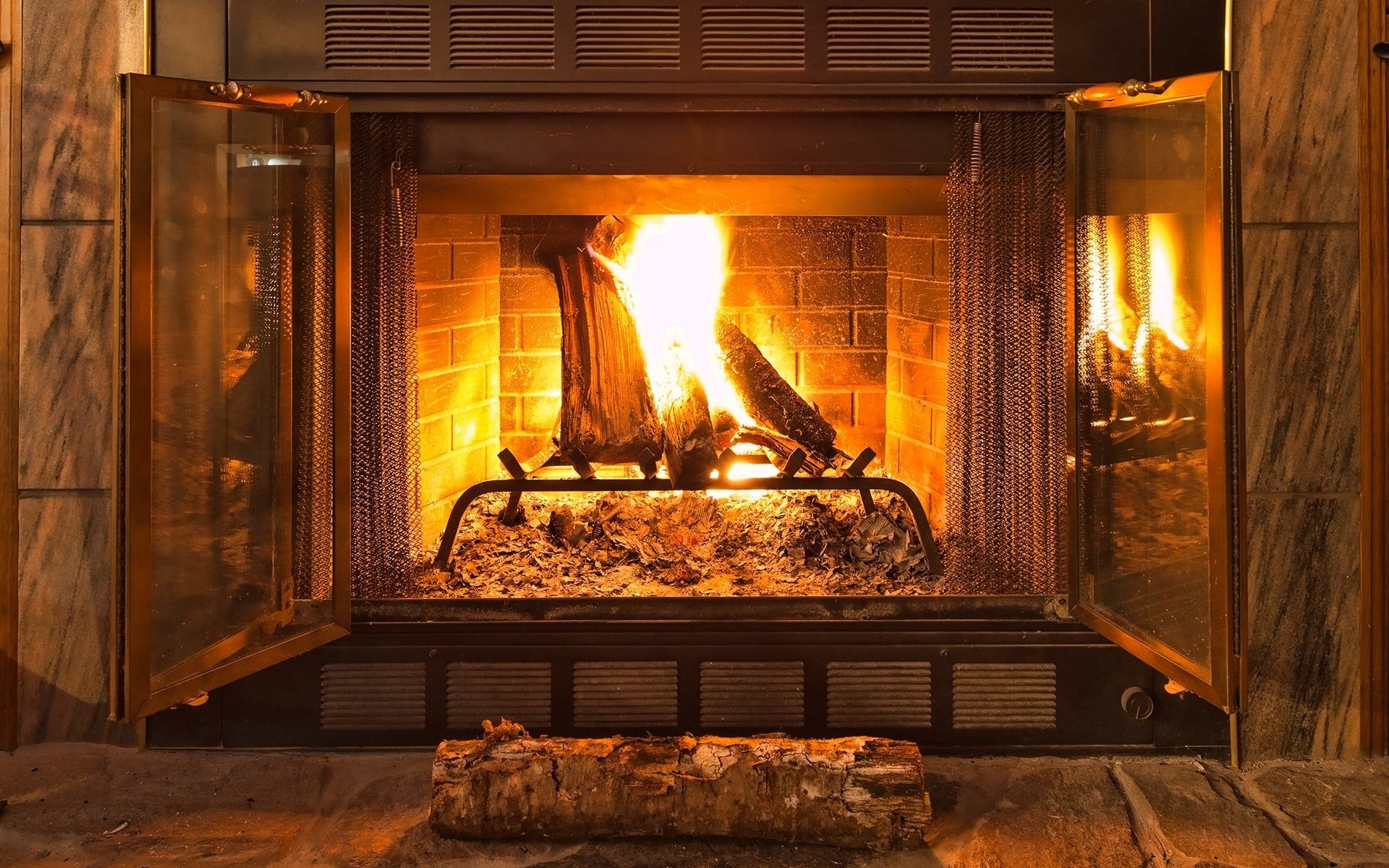 Captivating fireplace photography, HD wallpaper backdrop, Cozy atmosphere, Warmth and comfort, 1920x1200 HD Desktop