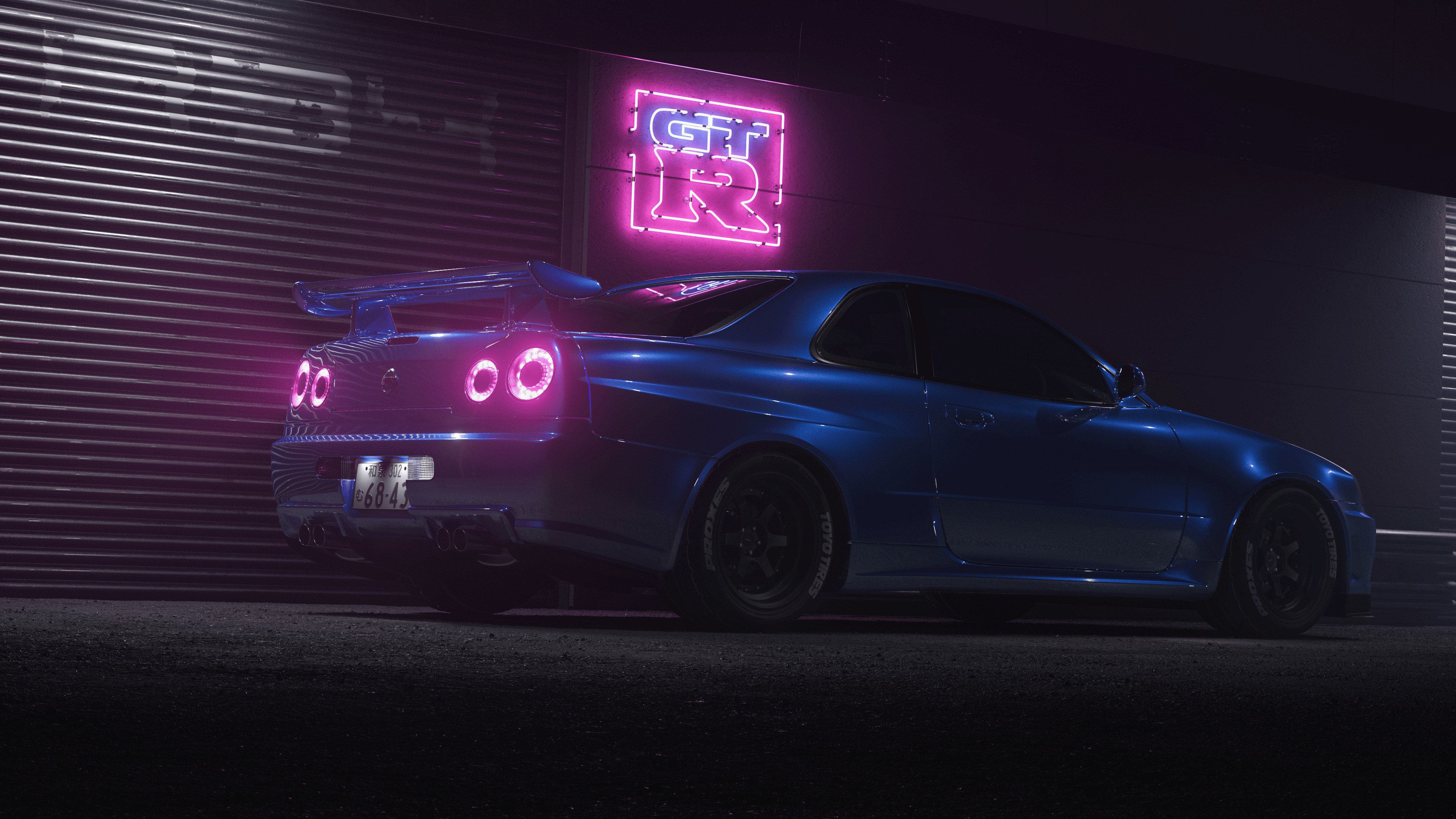 GT-R Logo, Nissan Skyline R34 Wallpaper, 3840x2160 4K Desktop