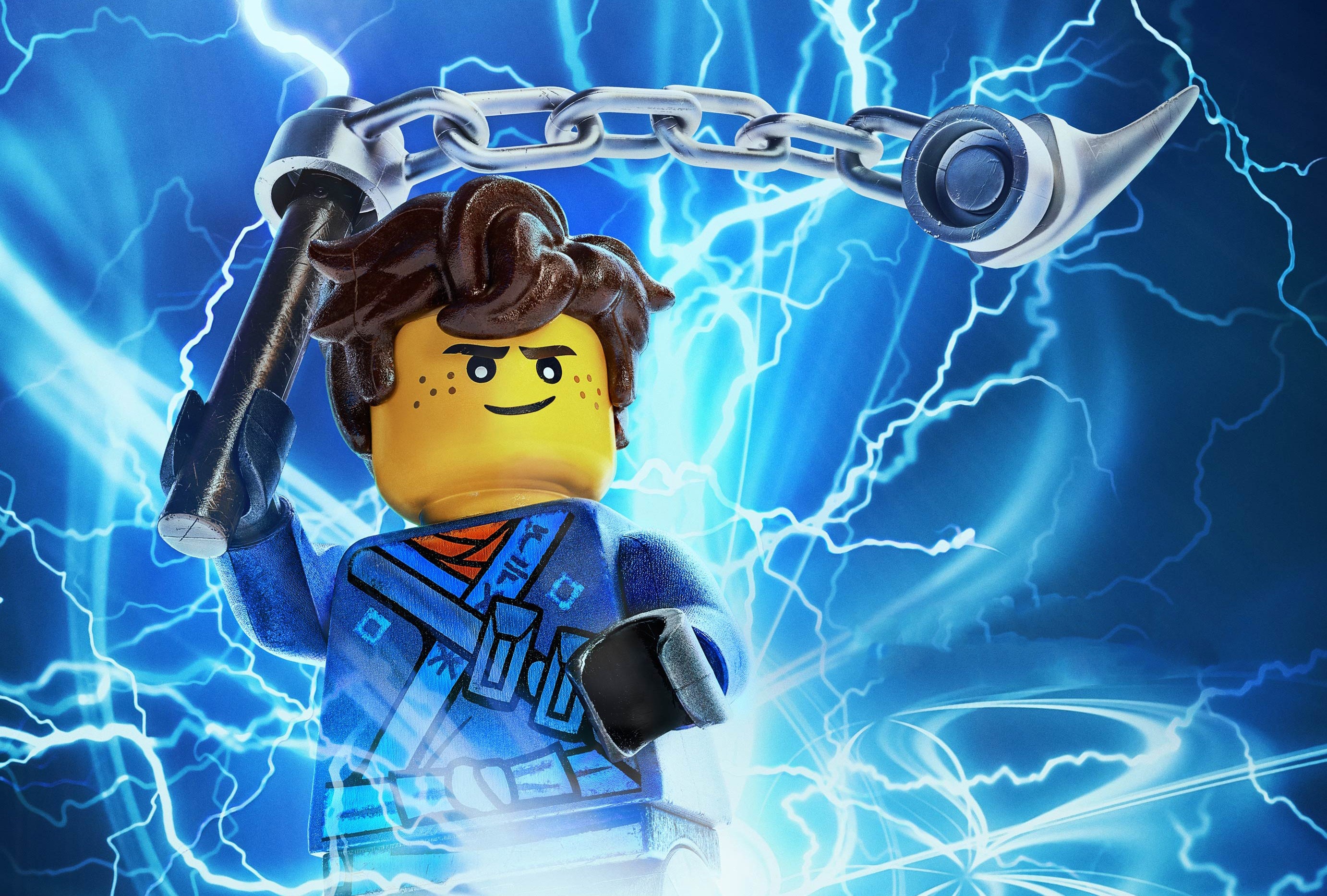 Jay the lightning ninja, Chain scythe weapon, Ninjago lightning storm, HD Desktop wallpaper