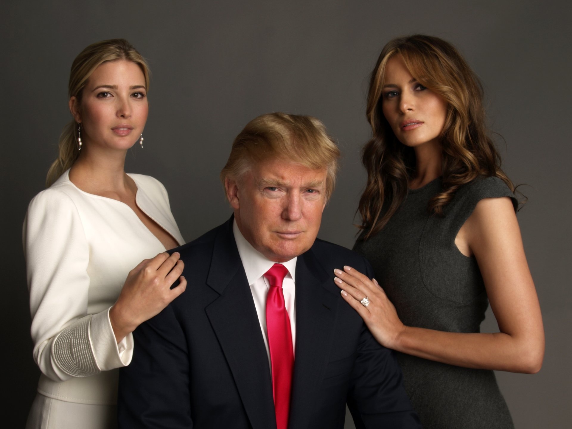 Donald Trump, Ivanka Trump, Melania Trump, HD Desktop wallpaper
