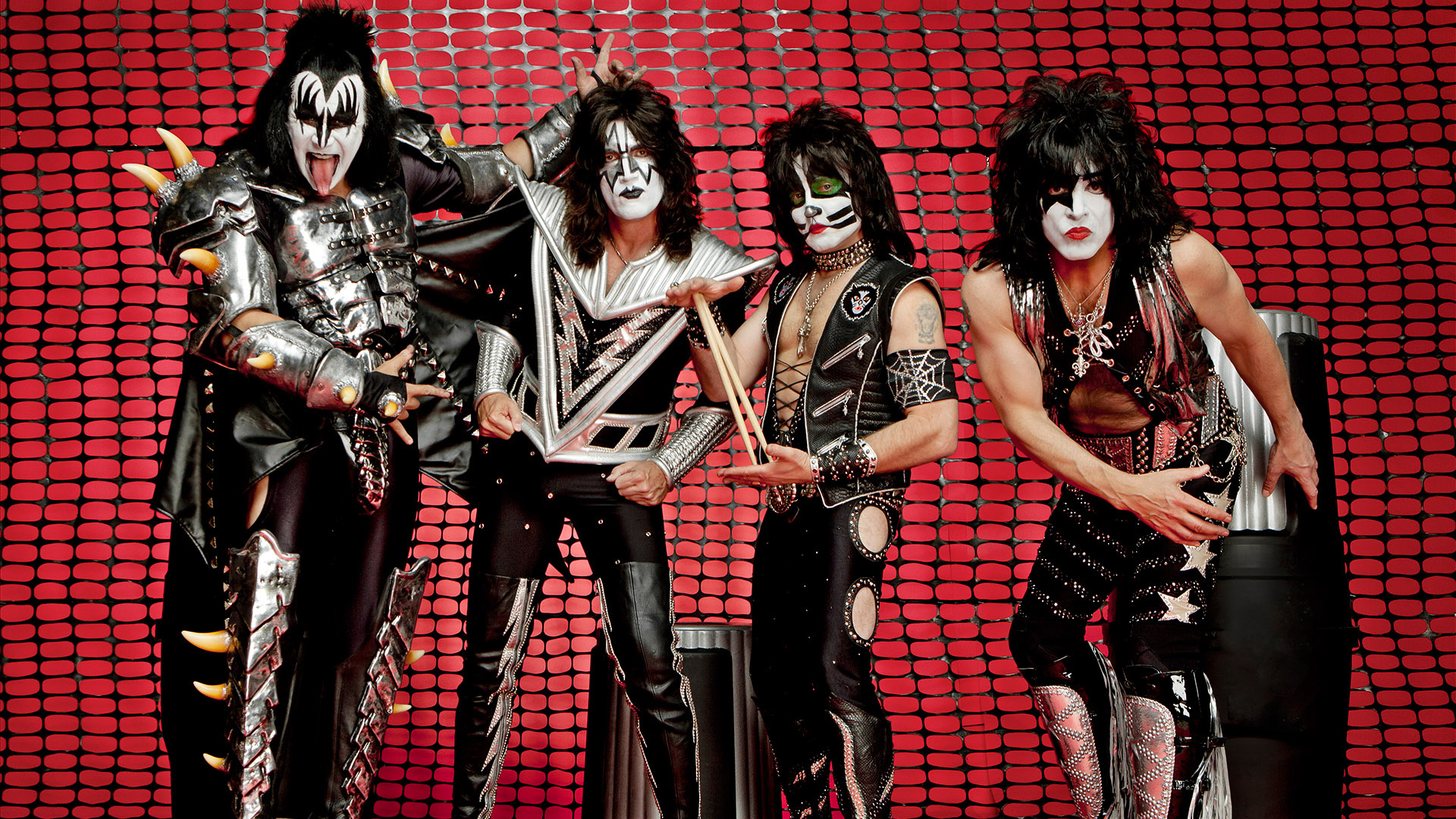 KISS band members, Rock music legends, Live performance energy, Classic rock icons, 1920x1080 Full HD Desktop