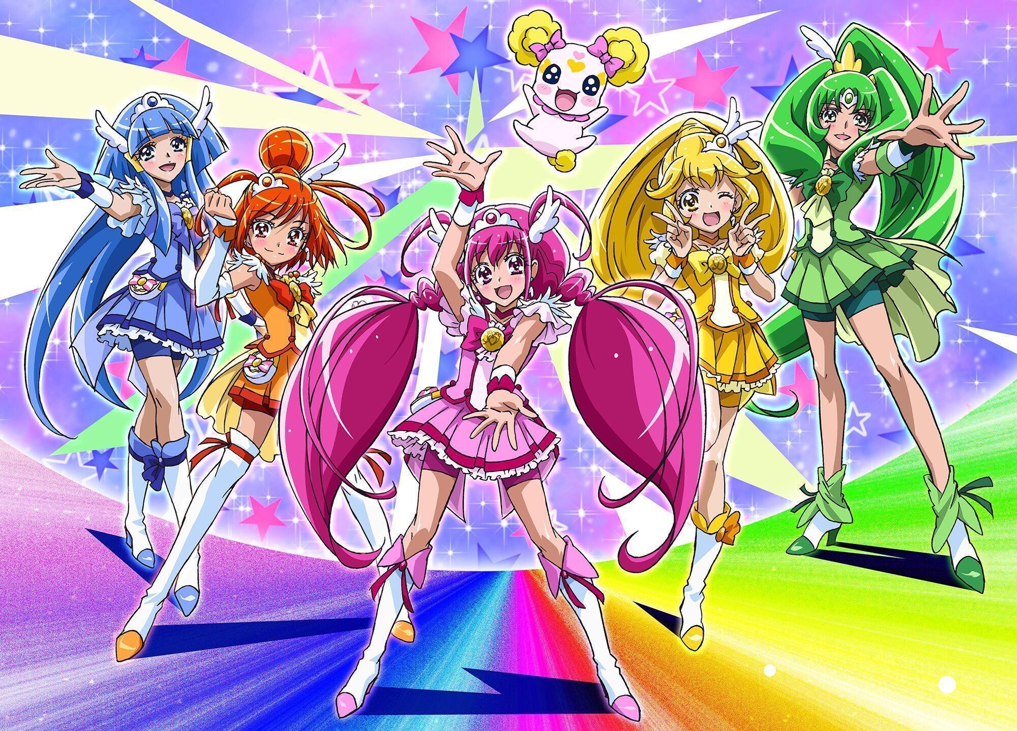 Glitter Force wallpapers, Sparkling visuals, Magical transformations, Anime aesthetics, 2000x1440 HD Desktop