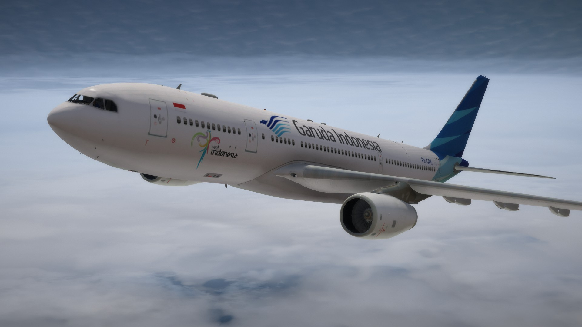 Garuda Indonesia, A330-200 livery, Airline logo, 1920x1080 Full HD Desktop