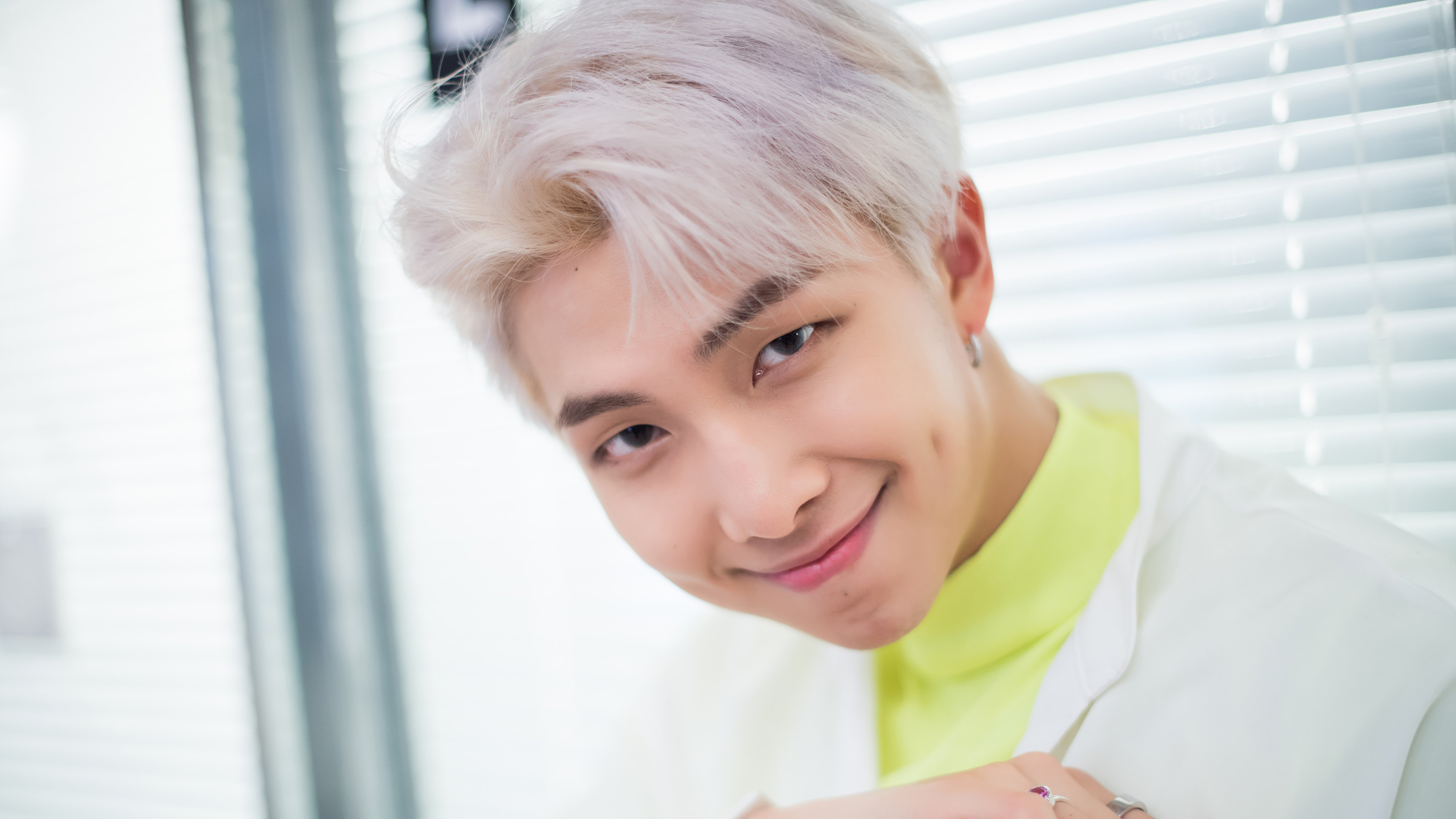 RM (BTS) 4k wallpaper, Boy with Luv aesthetic, Striking visuals, Artistic masterpiece, 3840x2160 4K Desktop