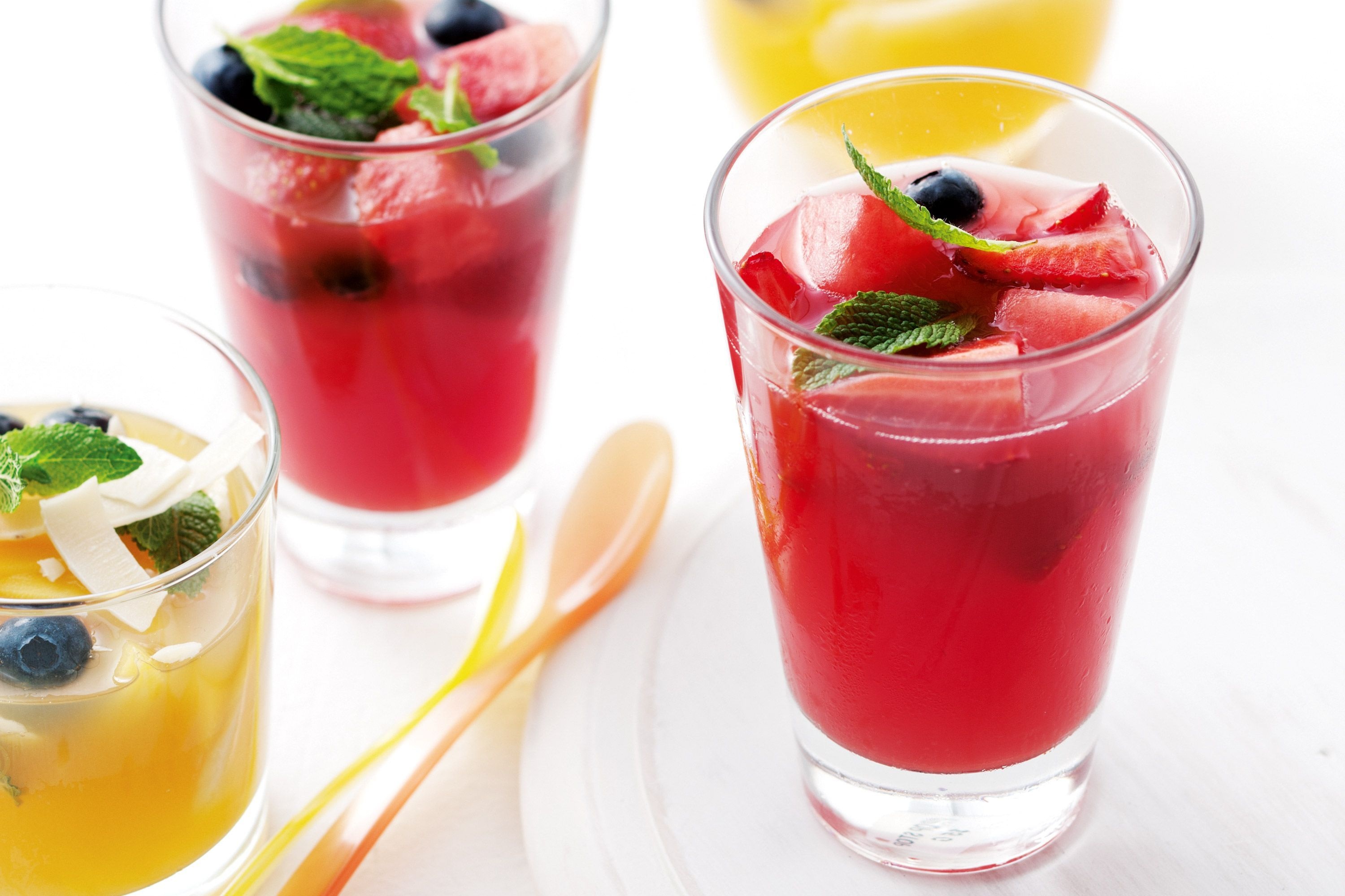 Troppo fruit jelly pots, Refreshing summer dessert, Flavorful combinations, Sweet and tangy, 3000x2000 HD Desktop