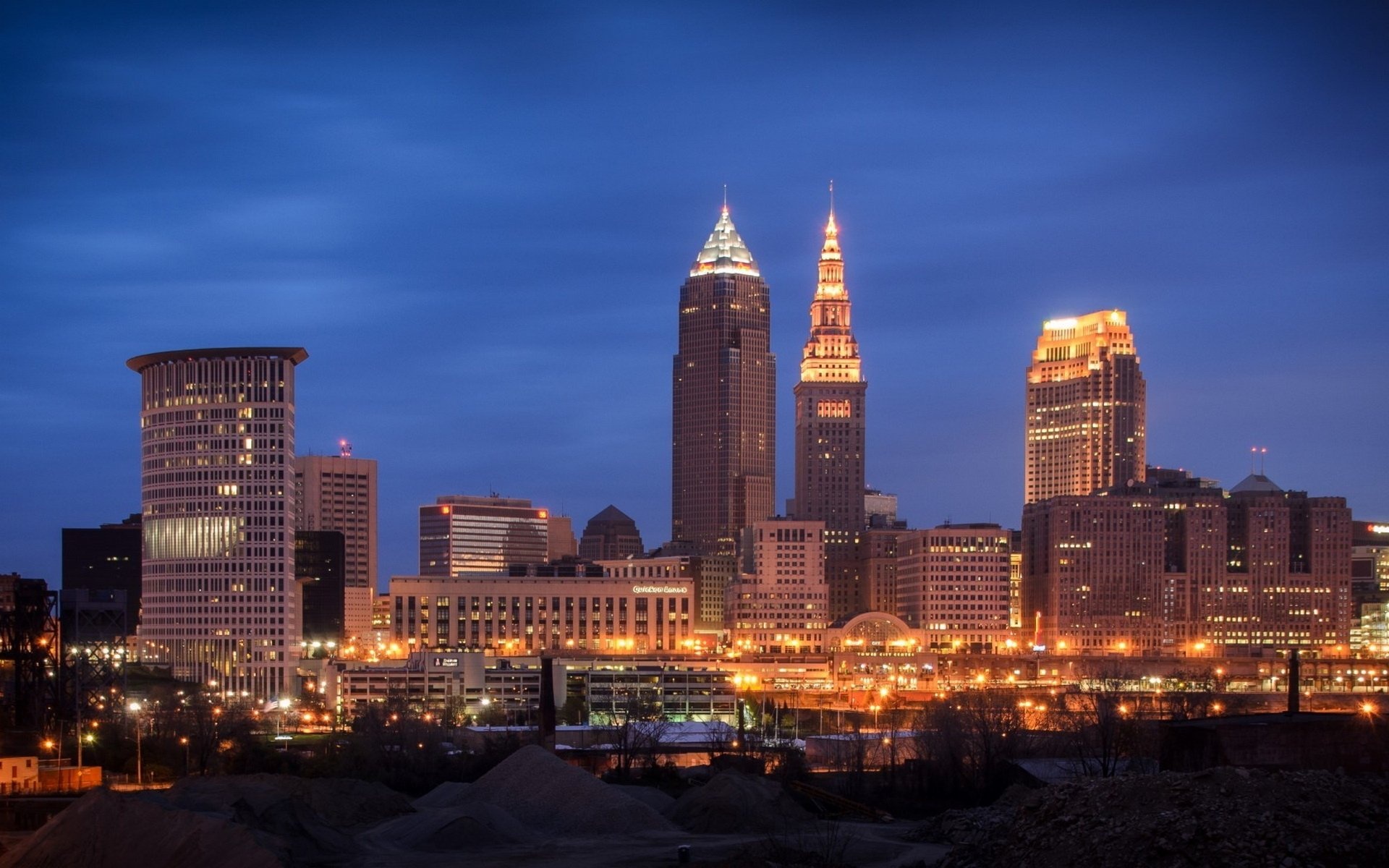 Cleveland travels, HD background, Cleveland skyline, Wallpapers, 1920x1200 HD Desktop
