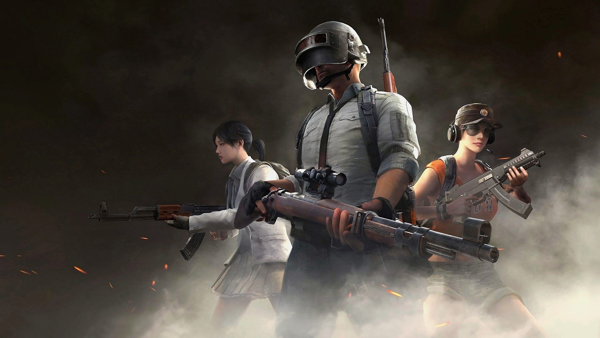 PUBG Level 3 helmet, Karabiner 98k rifle, PUBG Mobile battle squad, HD Desktop wallpaper