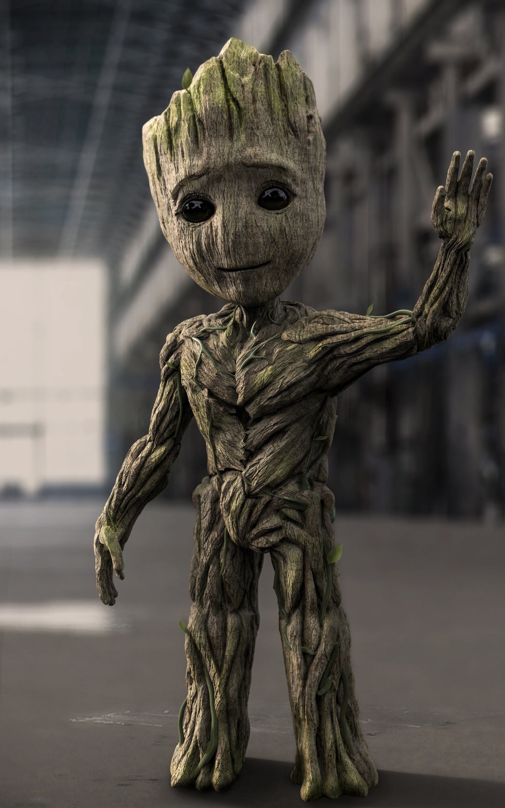 Comics version of Groot, Marvel superhero, Guardians of the Galaxy, Unique character design, 1760x2800 HD Phone