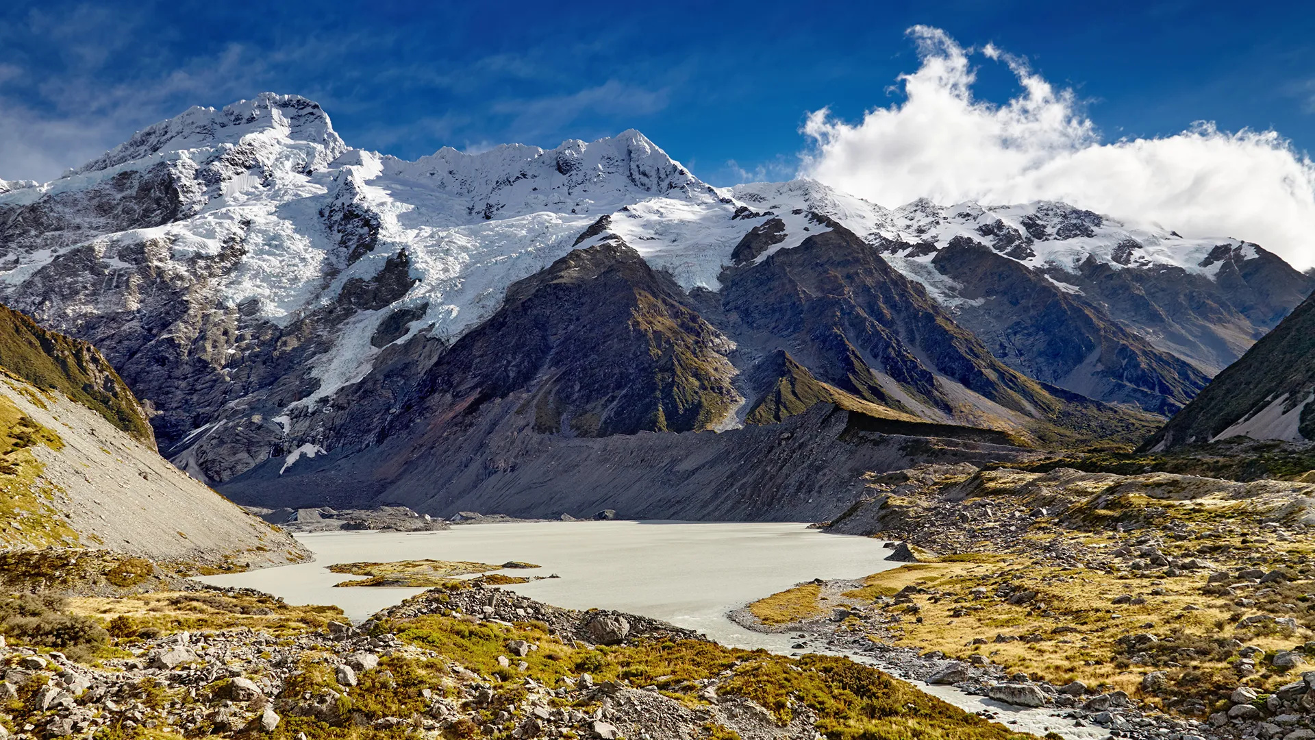 South Island, New Zealand, Climate change, Southern Alps, 1920x1080 Full HD Desktop