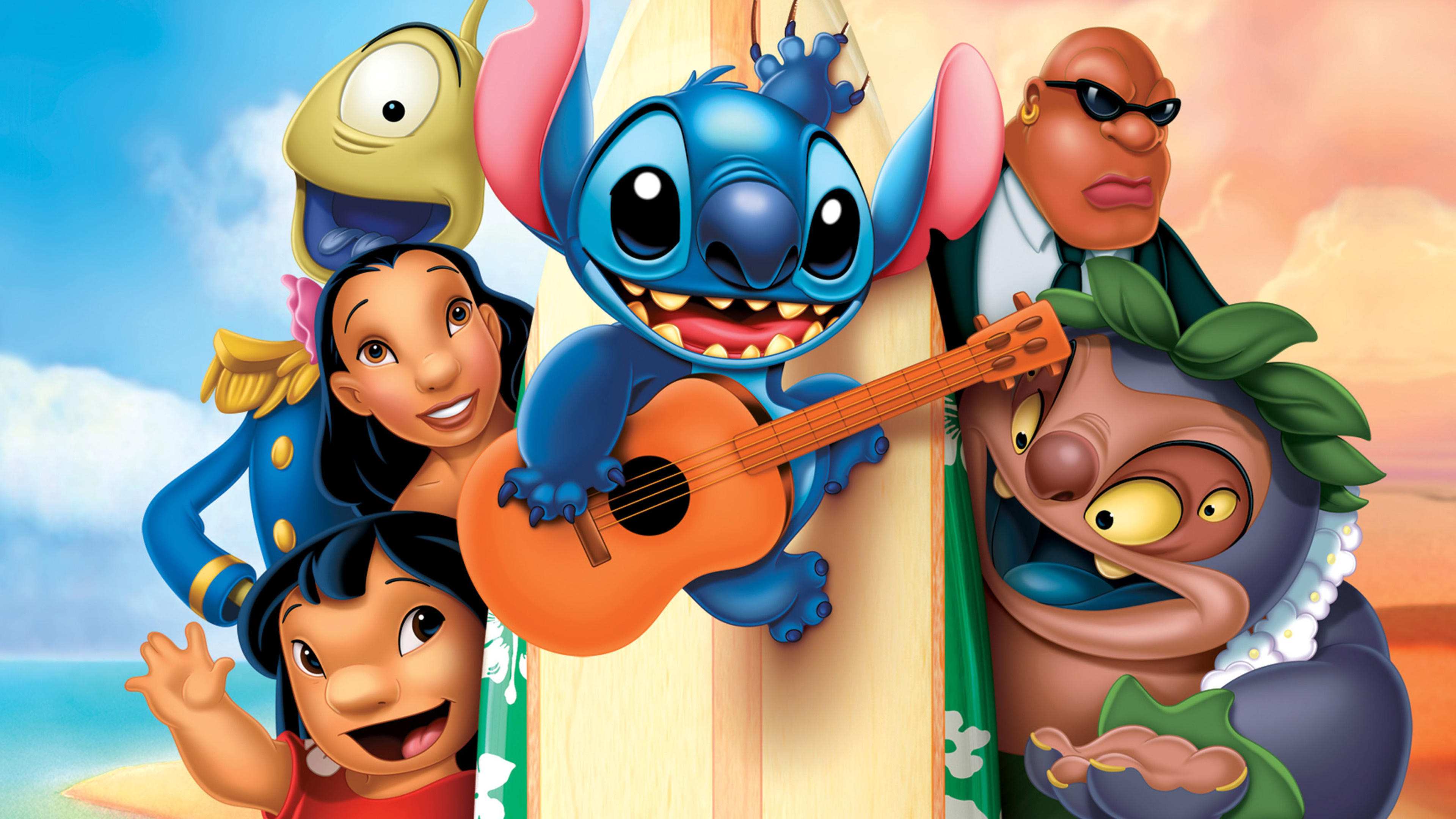 Stitch animation, Lilo and Stitch movie, Animated adventure, Heartwarming story, 3840x2160 4K Desktop