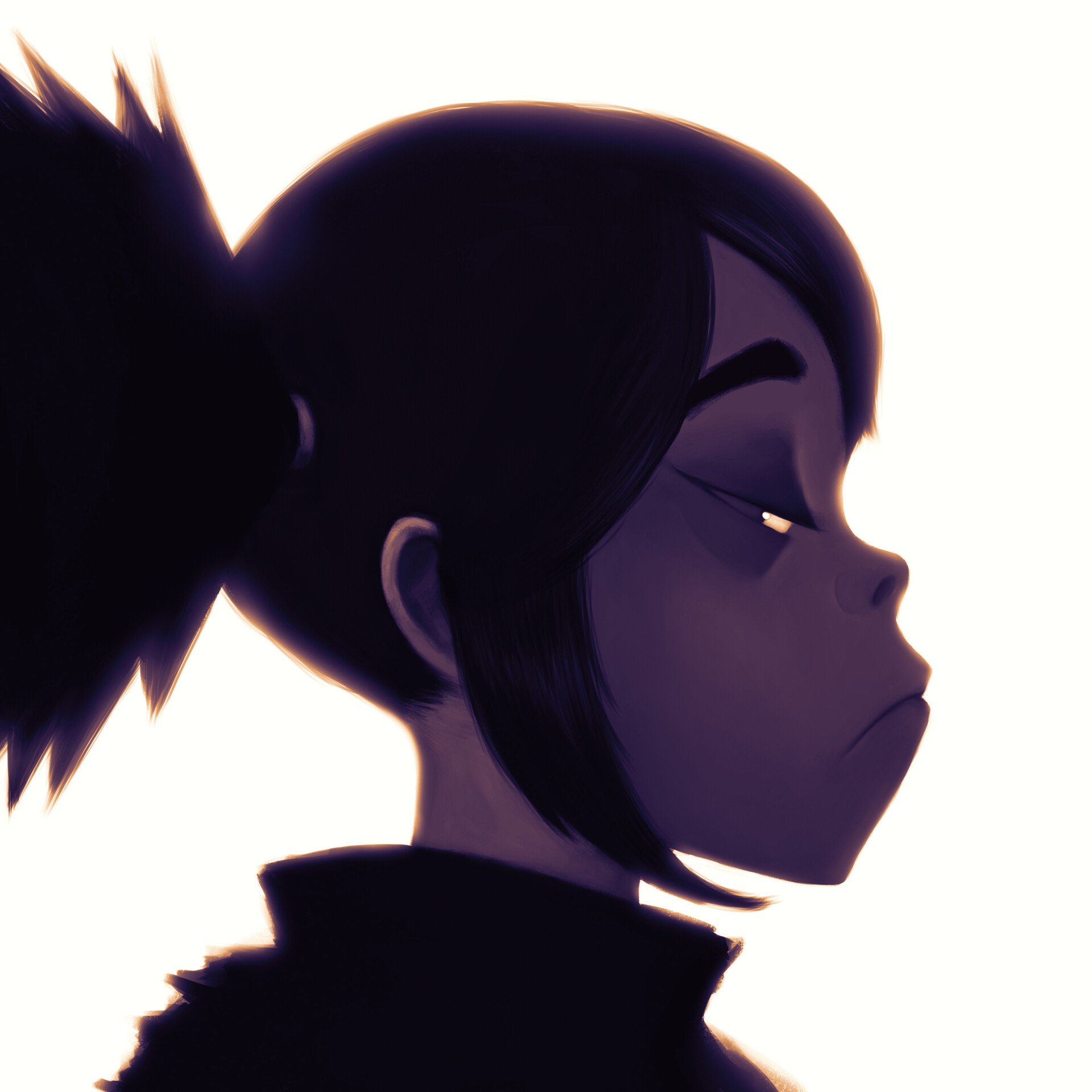 Giansu, Noodle Gorillaz artwork, Expressive character, Music-inspired designs, 1920x1920 HD Phone