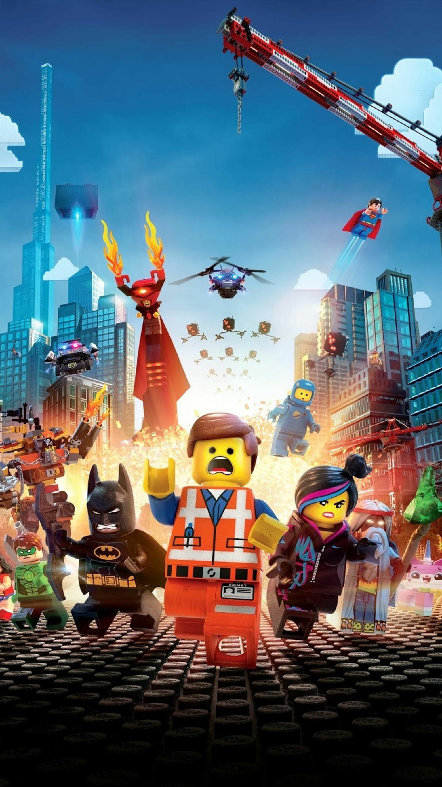 The Lego Movie wallpapers, Iconic characters, Adventure-filled scenes, Movie-inspired designs, 1540x2740 HD Phone