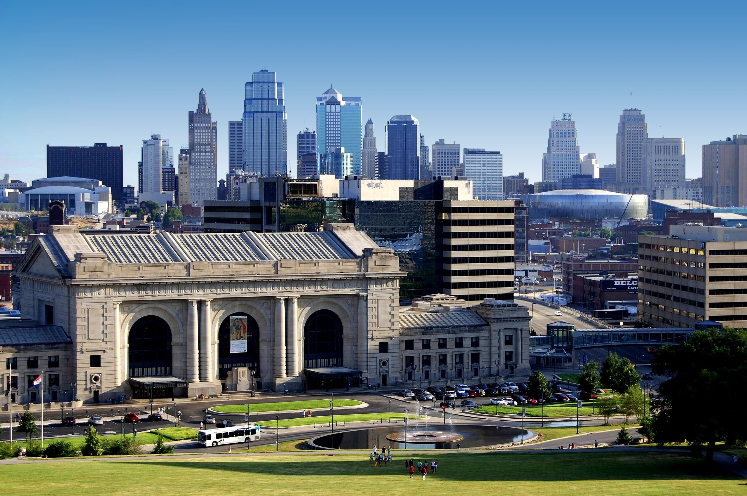 Kansas City Skyline, Travels, HD, Wallpapers, 2560x1700 HD Desktop