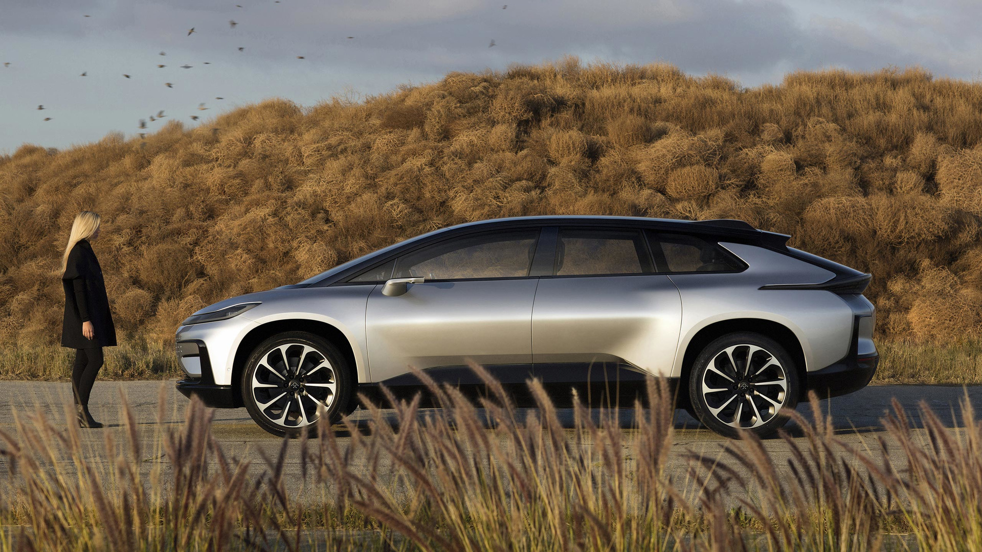 Faraday Future, FF 91, Long-range electric vehicle, Tesla competitor, 1920x1080 Full HD Desktop