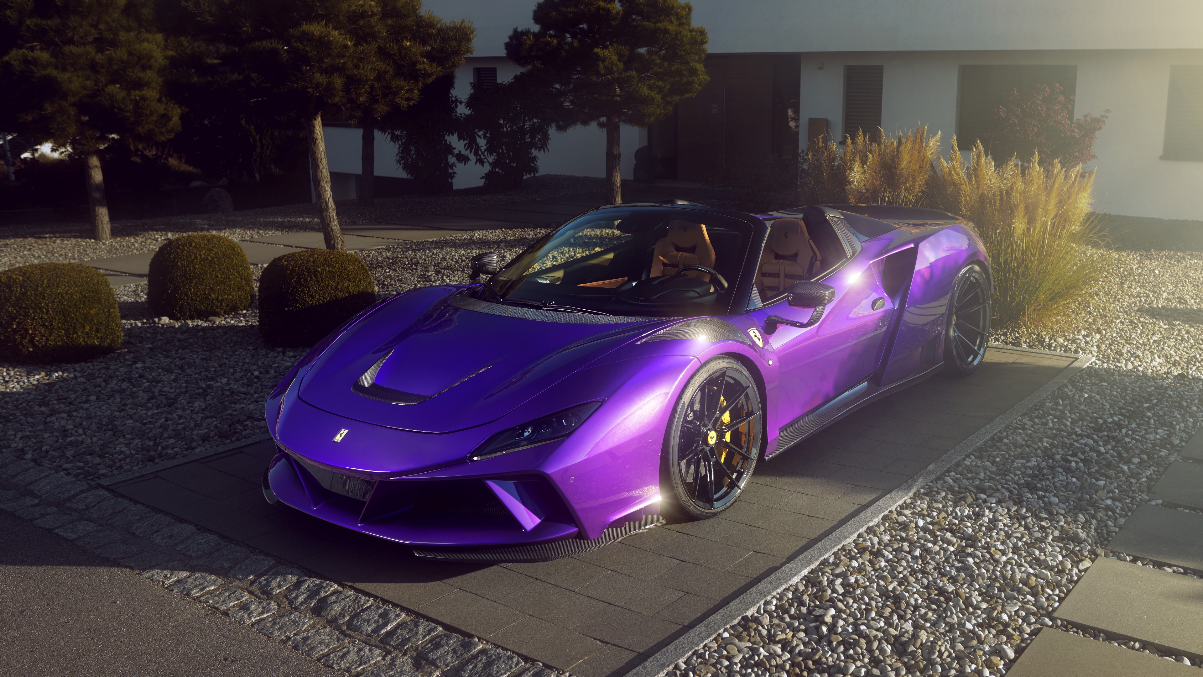 Ferrari F8 Tributo, N Largo masterpiece, Aggressive stance, Unleashed power, 3840x2160 4K Desktop